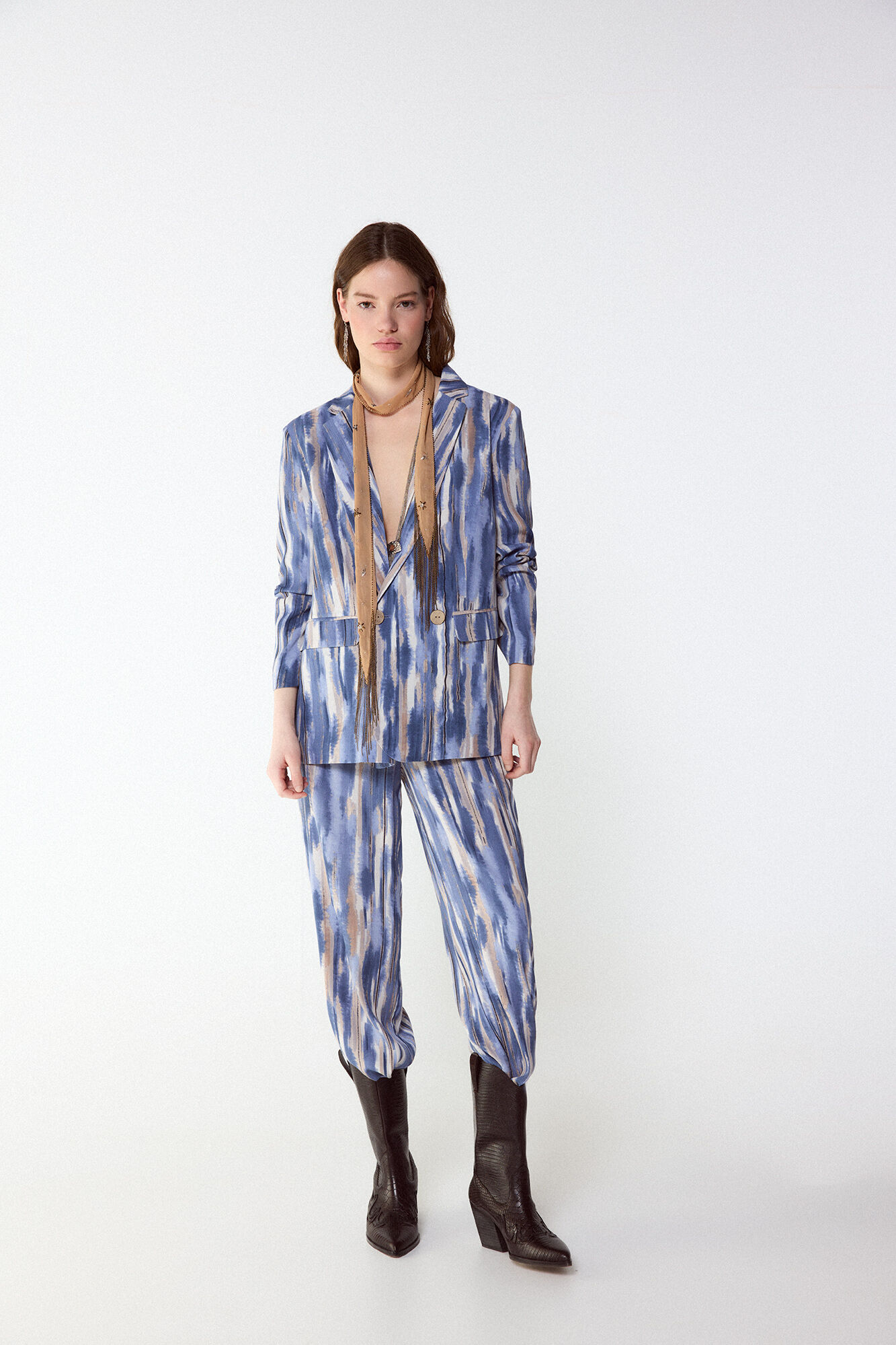 Slowlove Chamarra blazer estampada