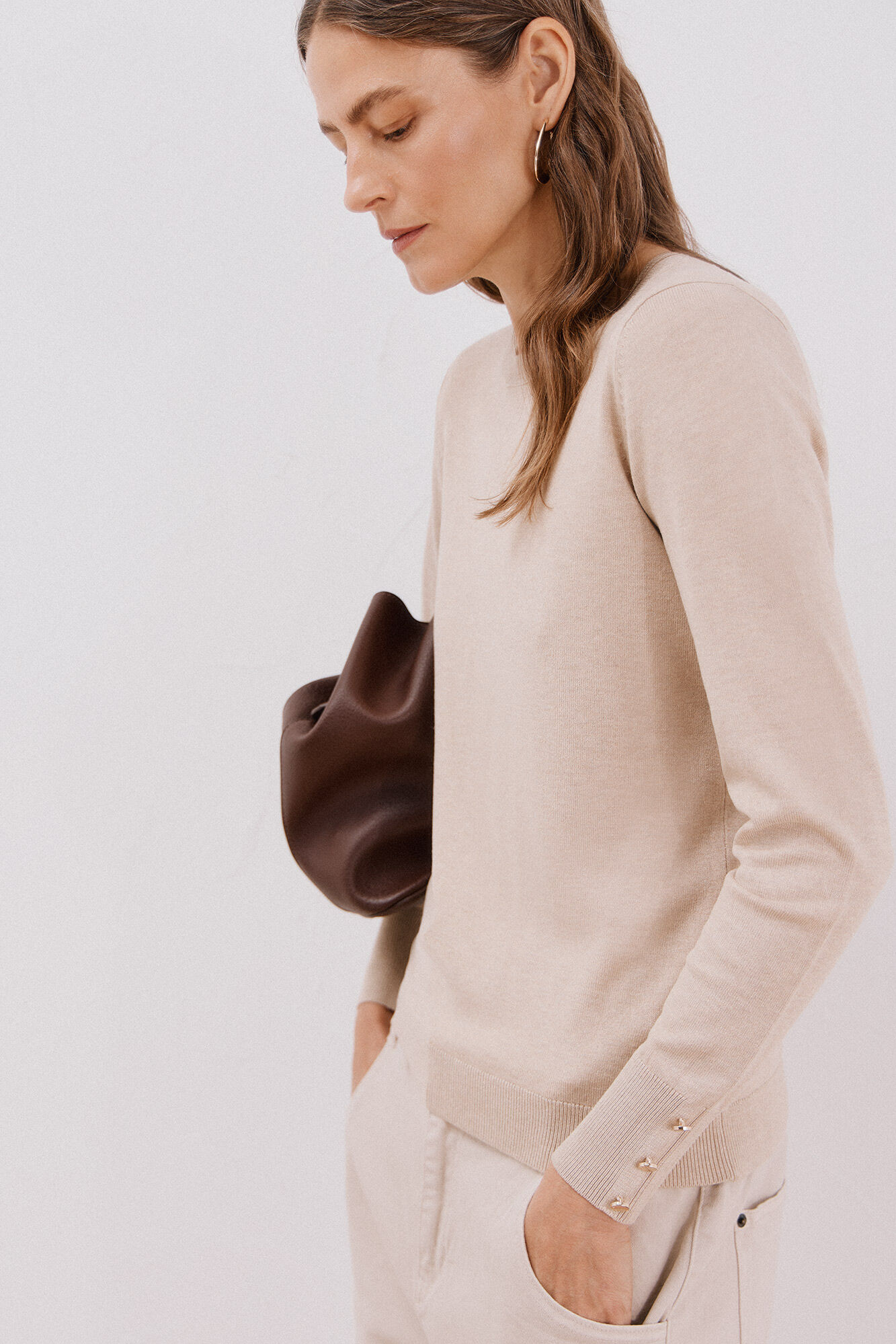 Cortefiel Su&eacute;ter de tejido fino