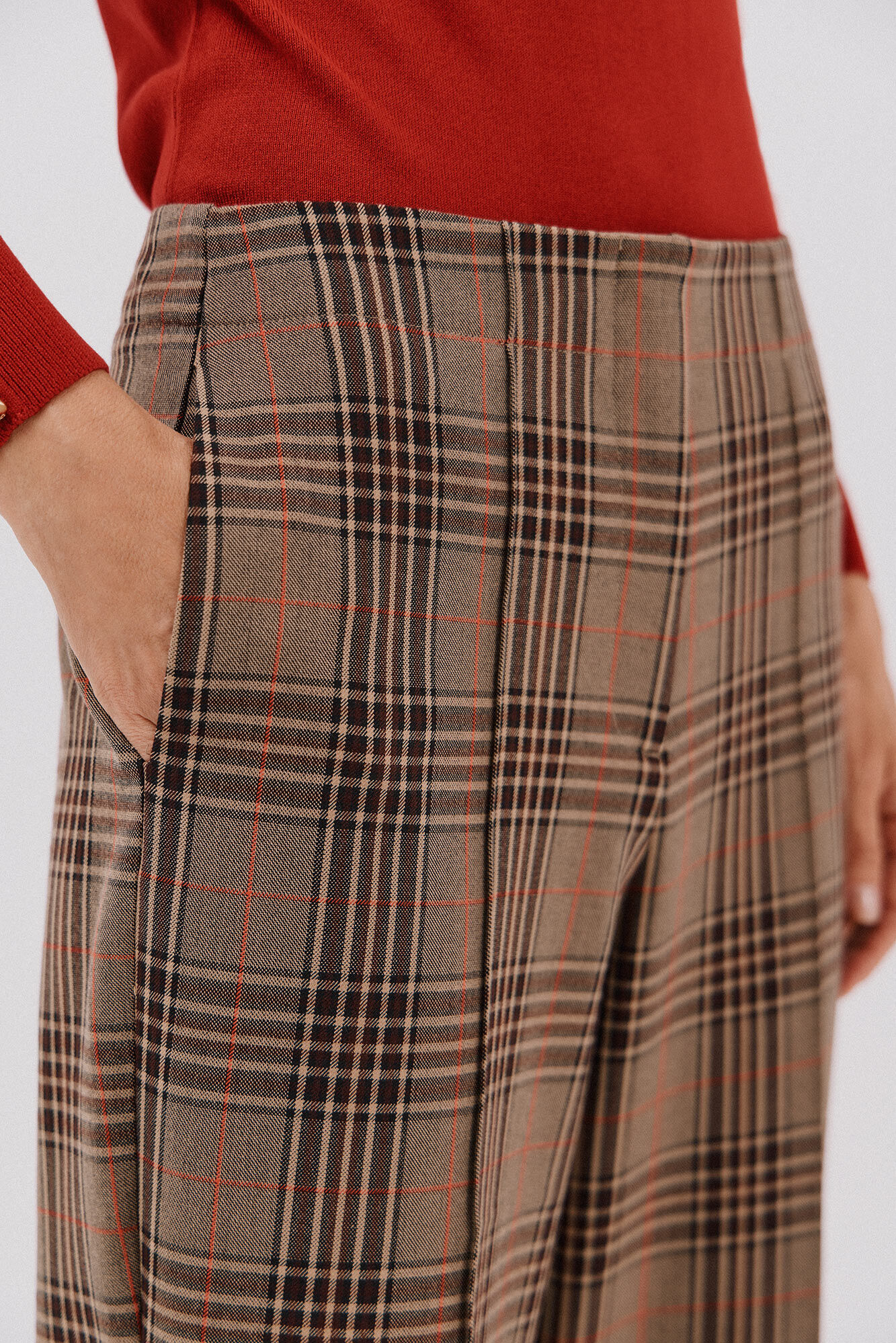 Cortefiel Pantal&oacute;n de mujer a cuadros Arena