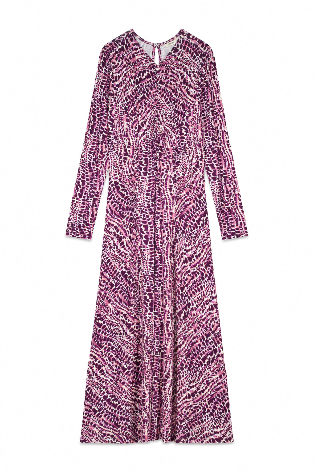 Slowlove Vestido estampado con frunces Multicolor