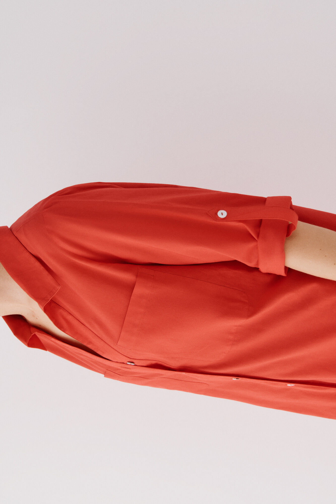 Cortefiel Caft&aacute;n camisero largo Rojo