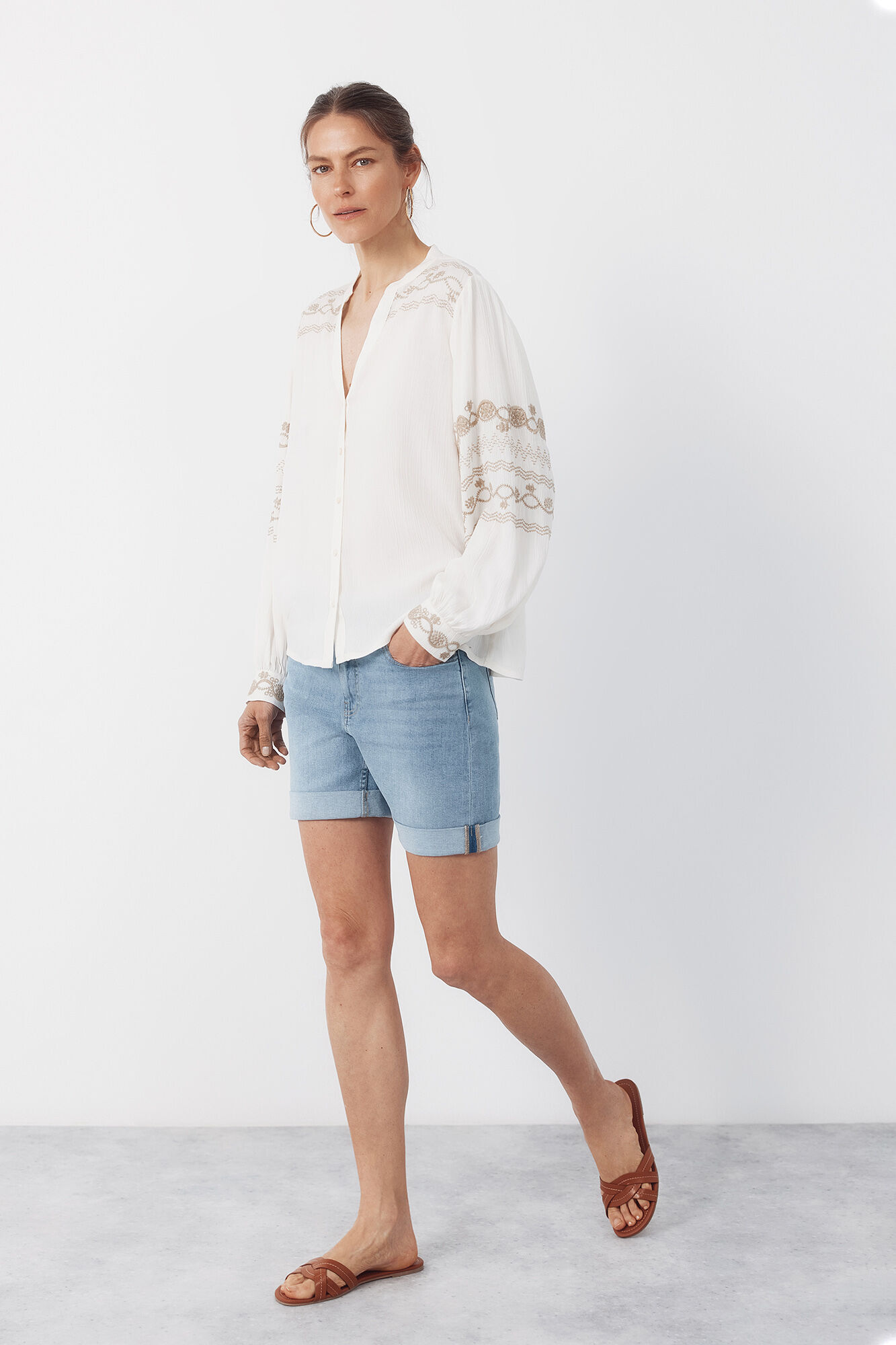 Cortefiel Shorts de mezclilla
