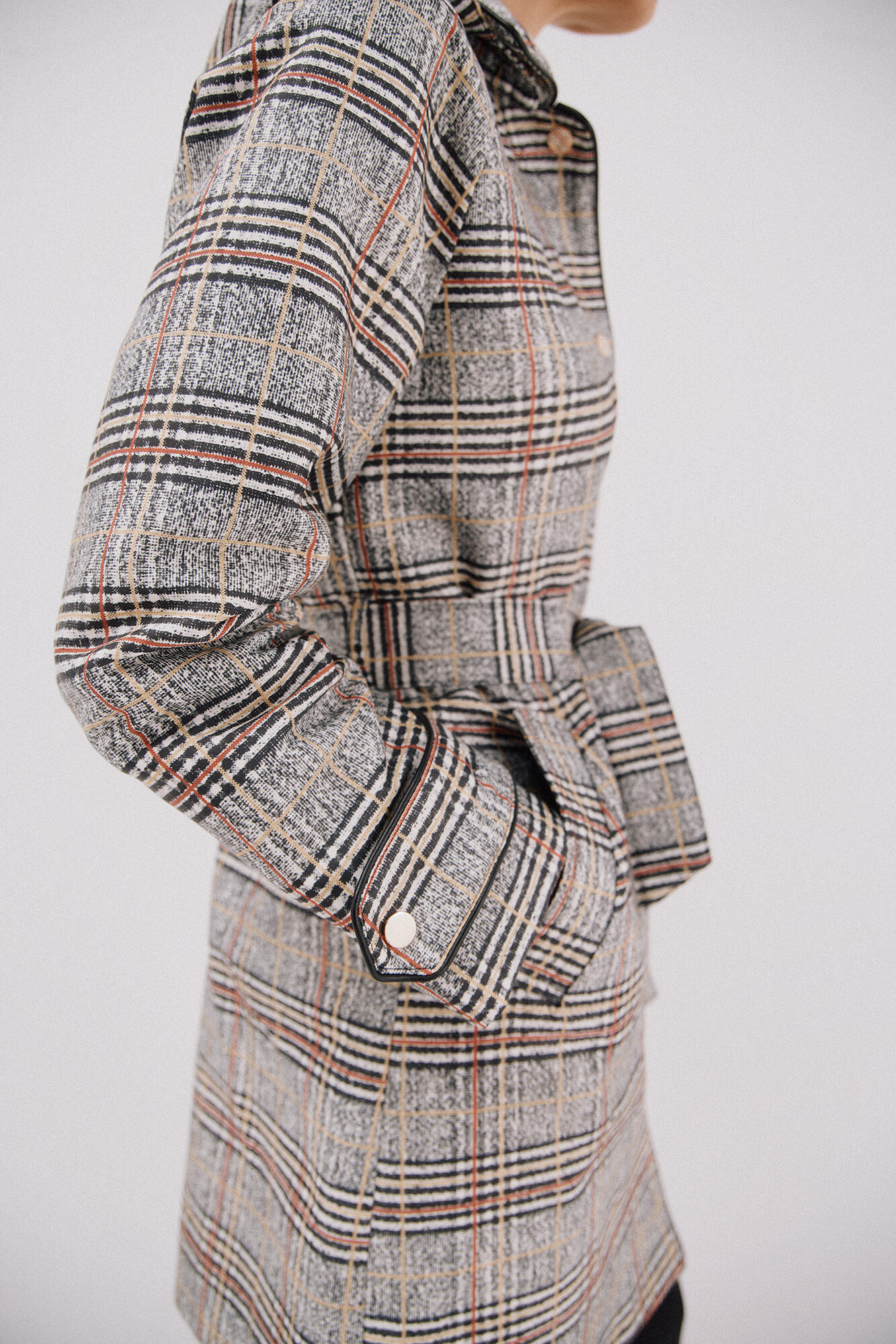 Cortefiel Gabardina con tejido satinado Multicolor