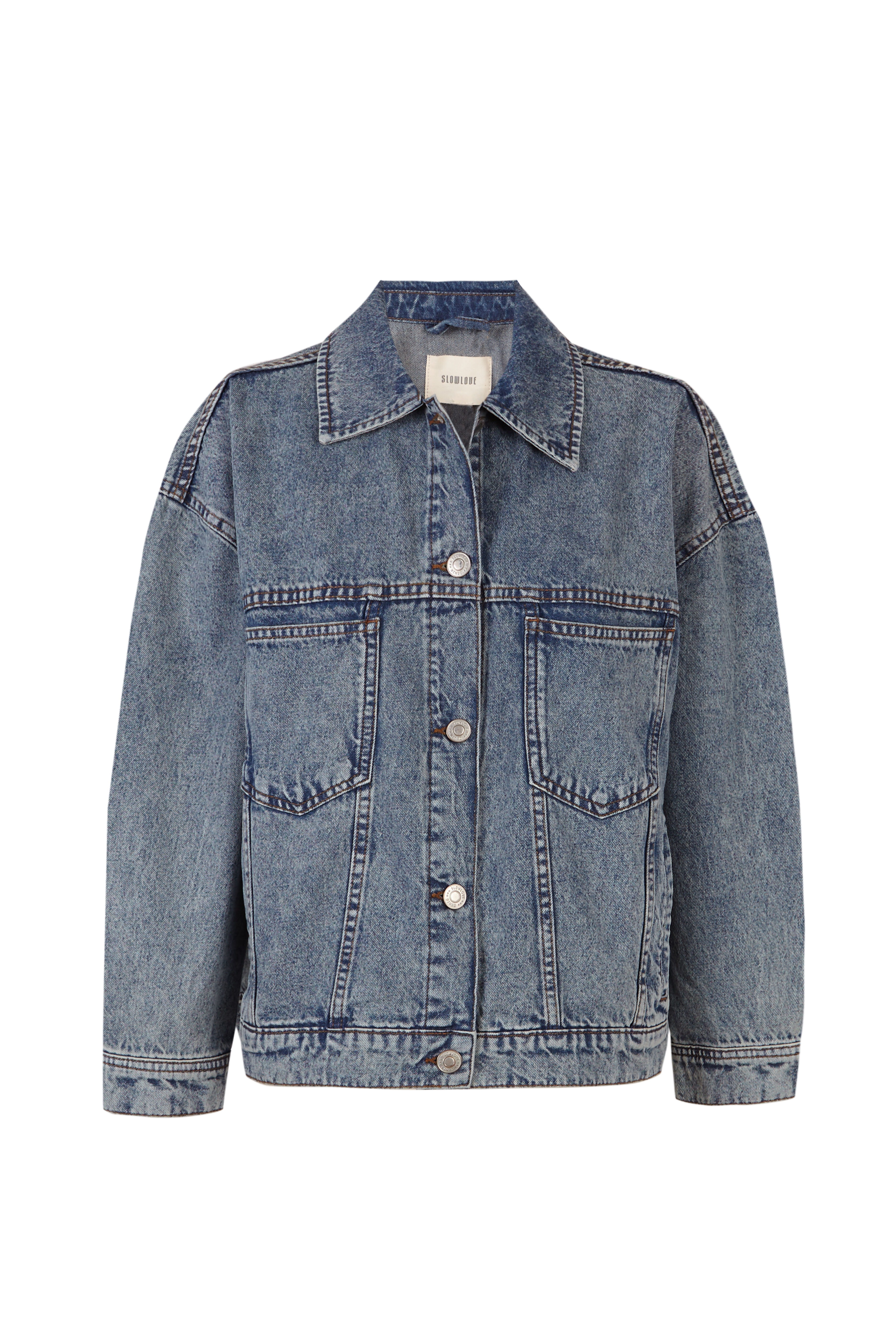 Slowlove Chamarra de mezclilla trucker Azul