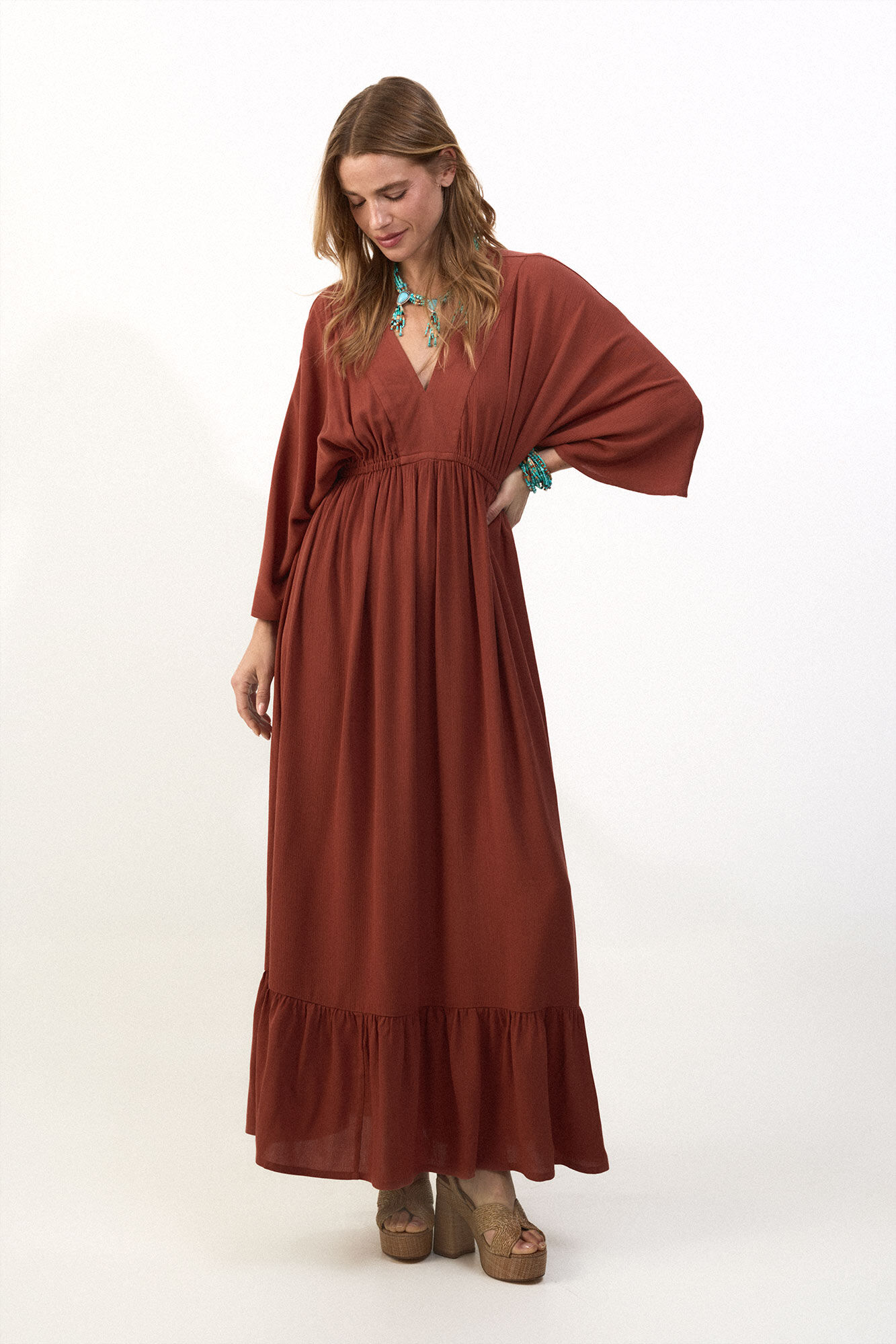 Slowlove Vestido estampado combinado