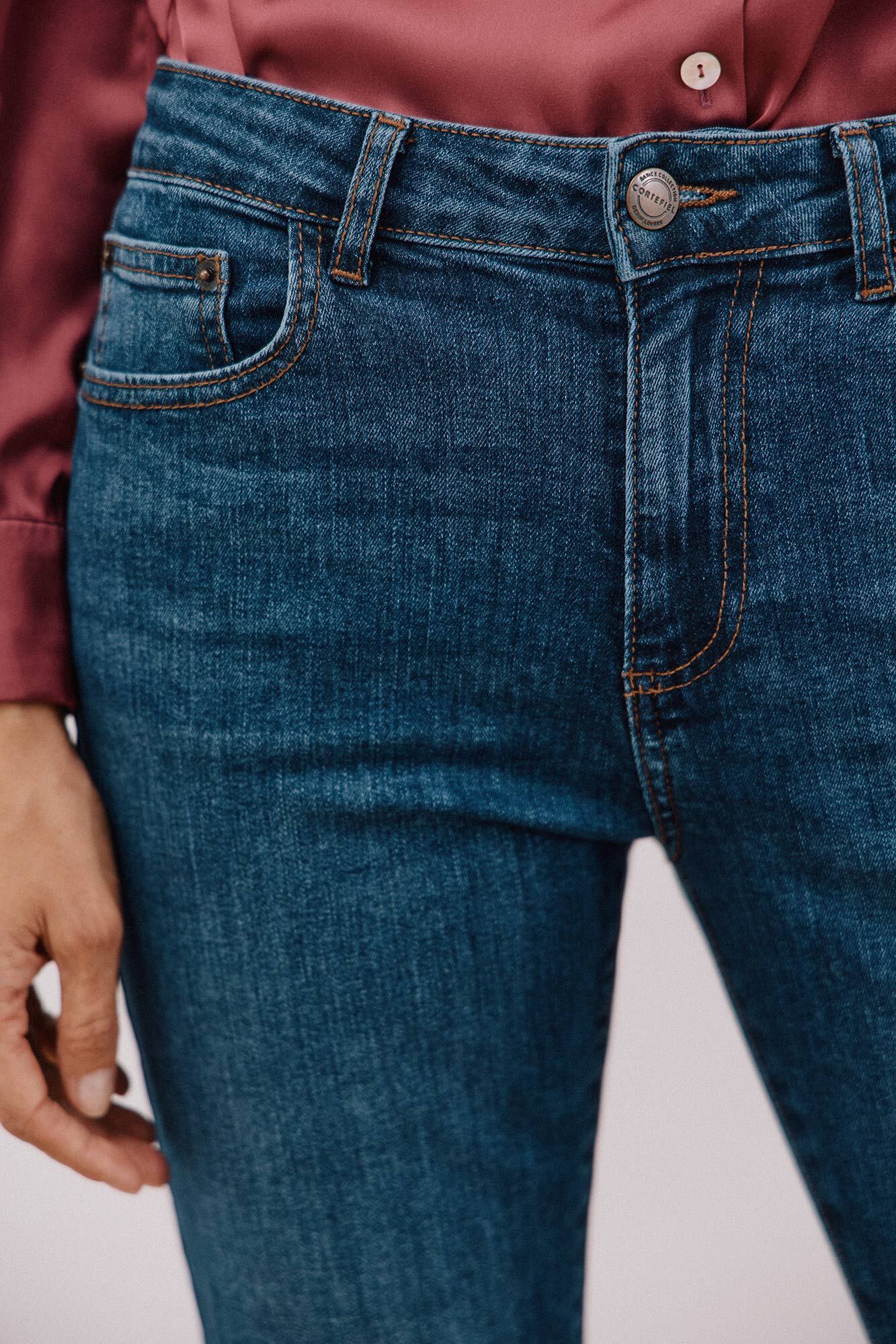 Cortefiel Jeans rectos Azul