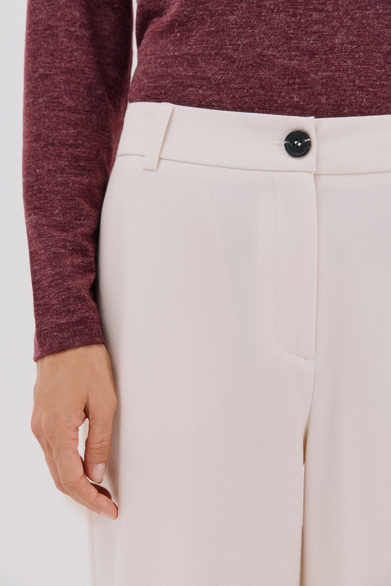 Cortefiel Pantal&oacute;n de mujer Blanco