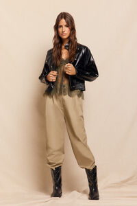 Slowlove Pantal&oacute;n de sarga con pinzas