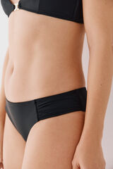 Cortefiel Panty con detalle lateral drapeado Negro