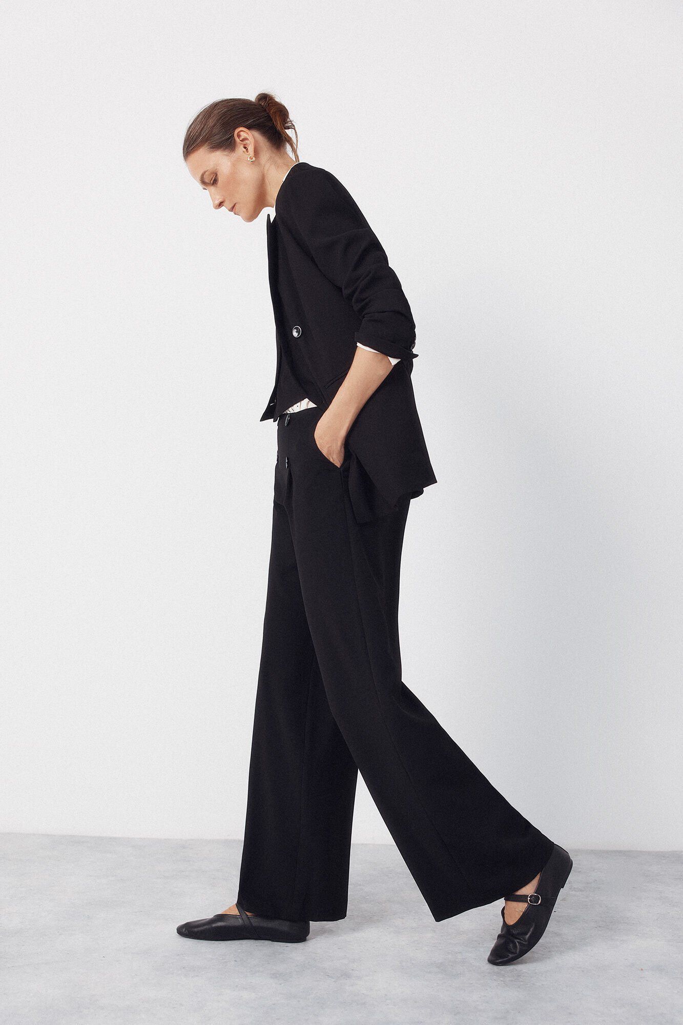 Cortefiel Blazer negro Negro