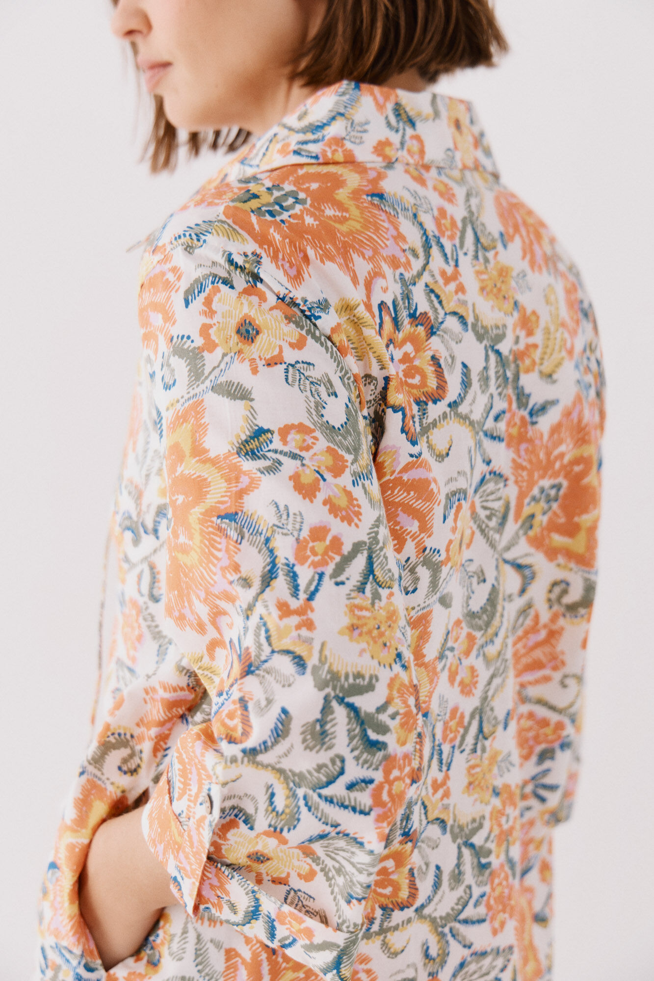 Cortefiel Caft&aacute;n t&uacute;nica estampado Multicolor