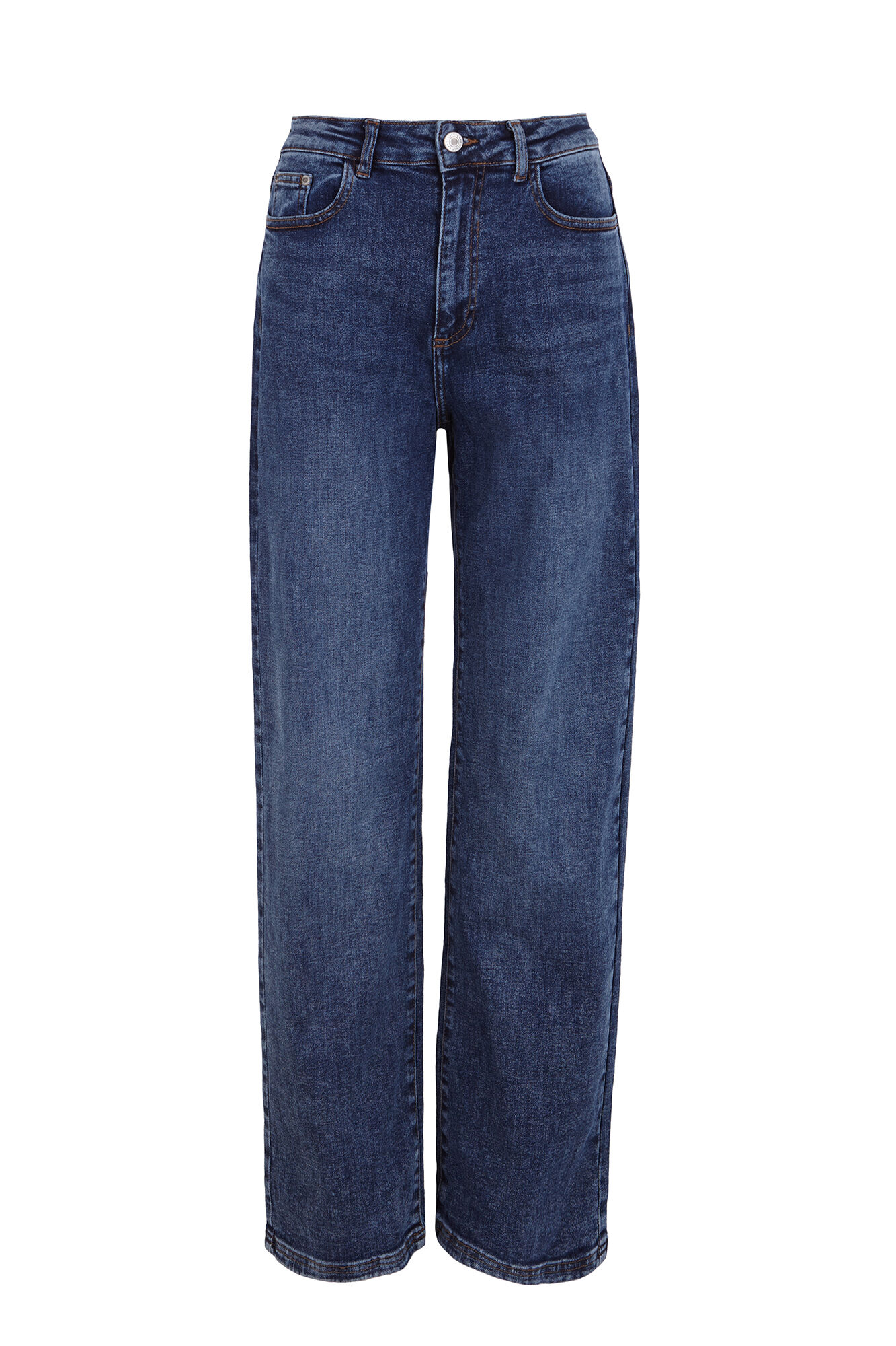 Slowlove Jeans con abertura en el dobladillo Azul