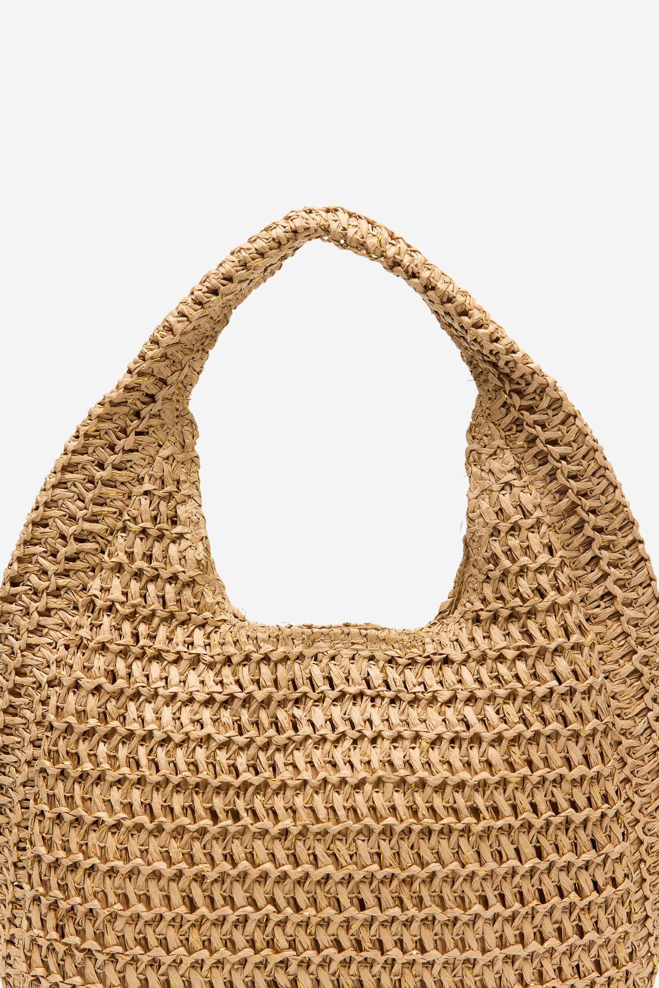 Cortefiel Bolsa hobo trenzada Marfil