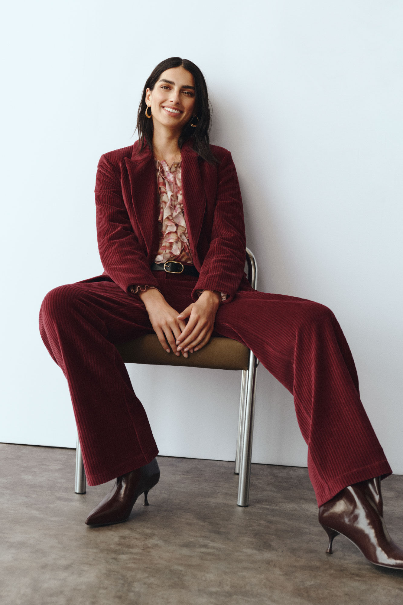 Cortefiel Blazer de mujer cruzada de pana