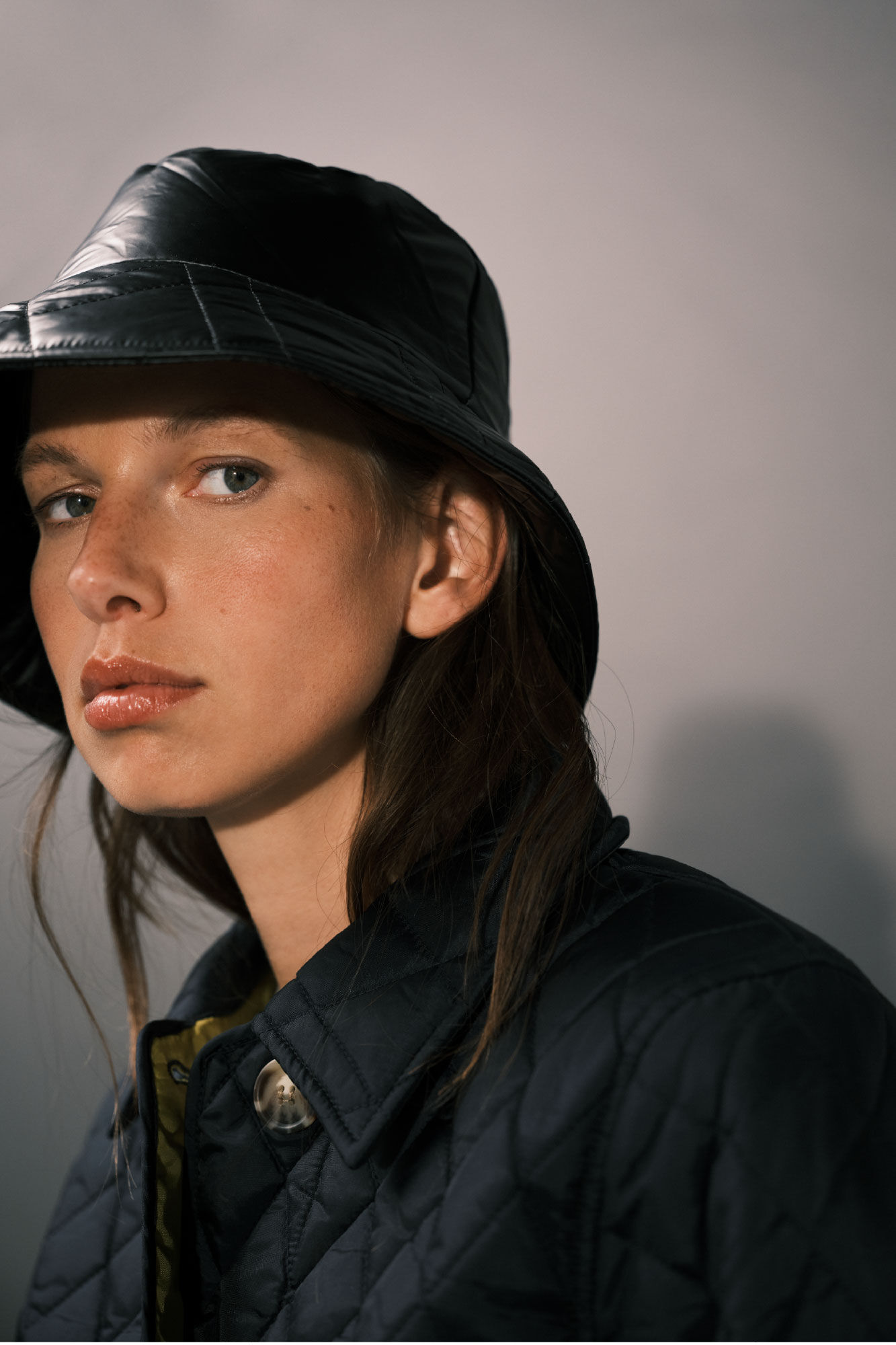 Cortefiel Anorak acolchado con botones Azul marino