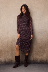 Slowlove Vestido tul cuadros Multicolor