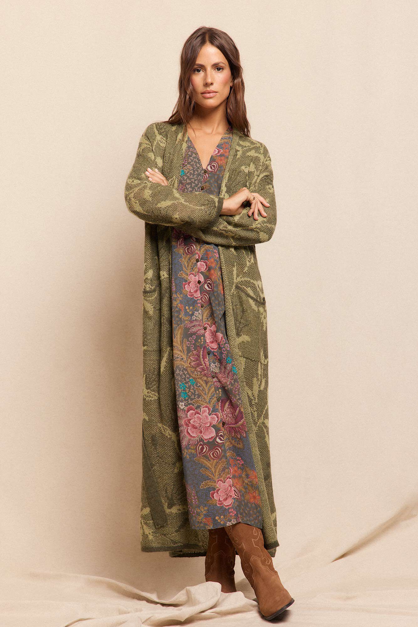 Slowlove Chamarra larga jacquard