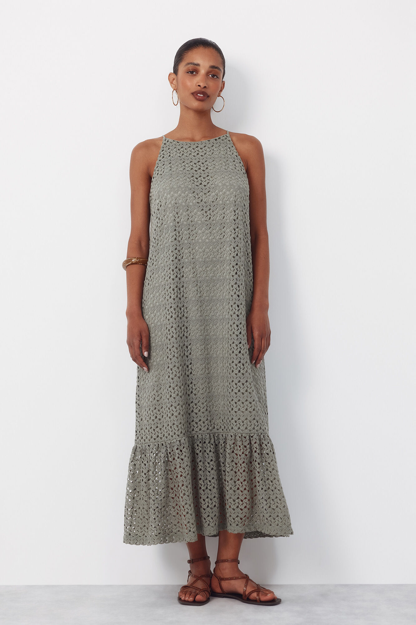 Cortefiel Vestido halter con estructura