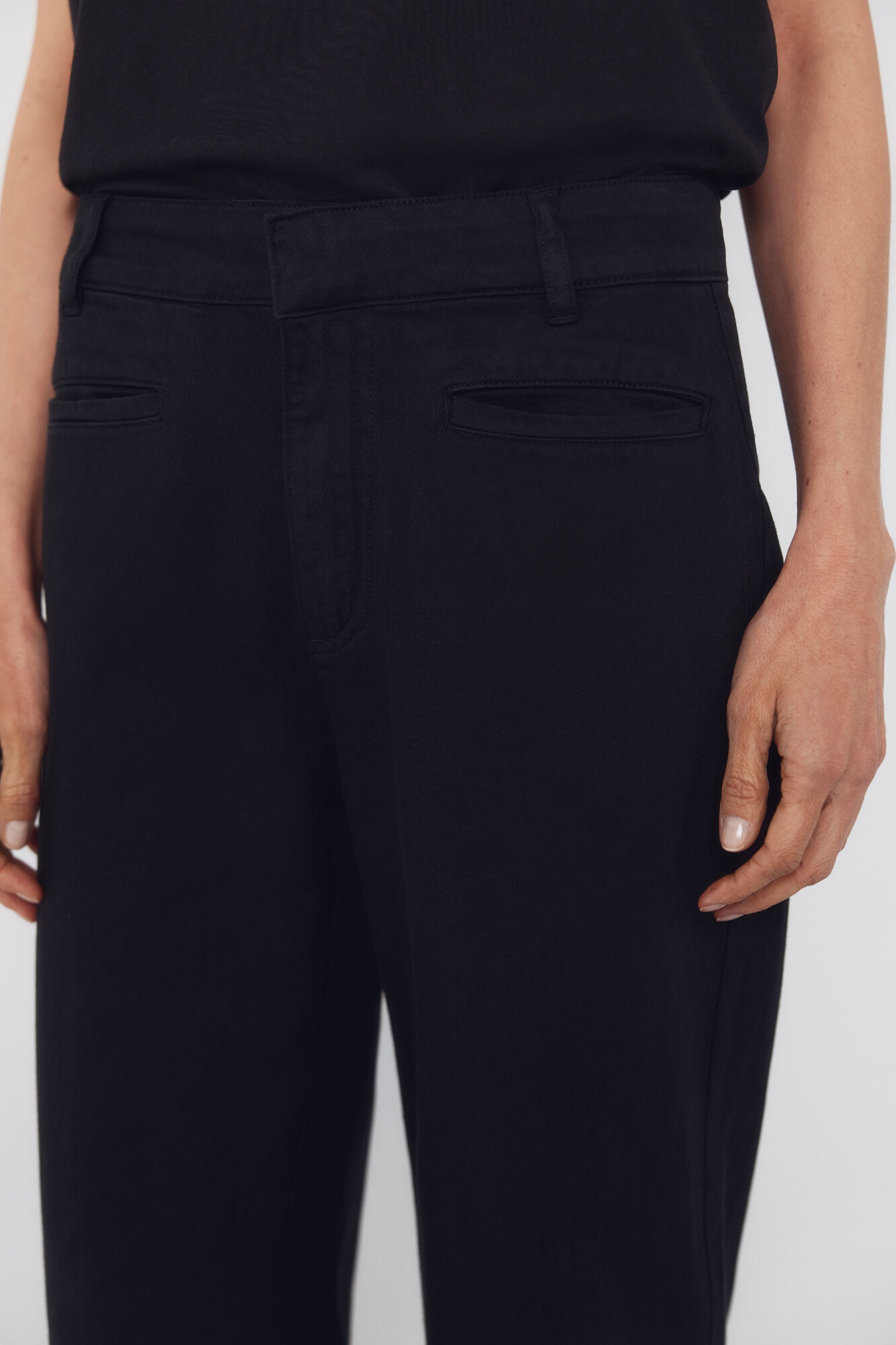 Cortefiel Pantalones con ribete Negro