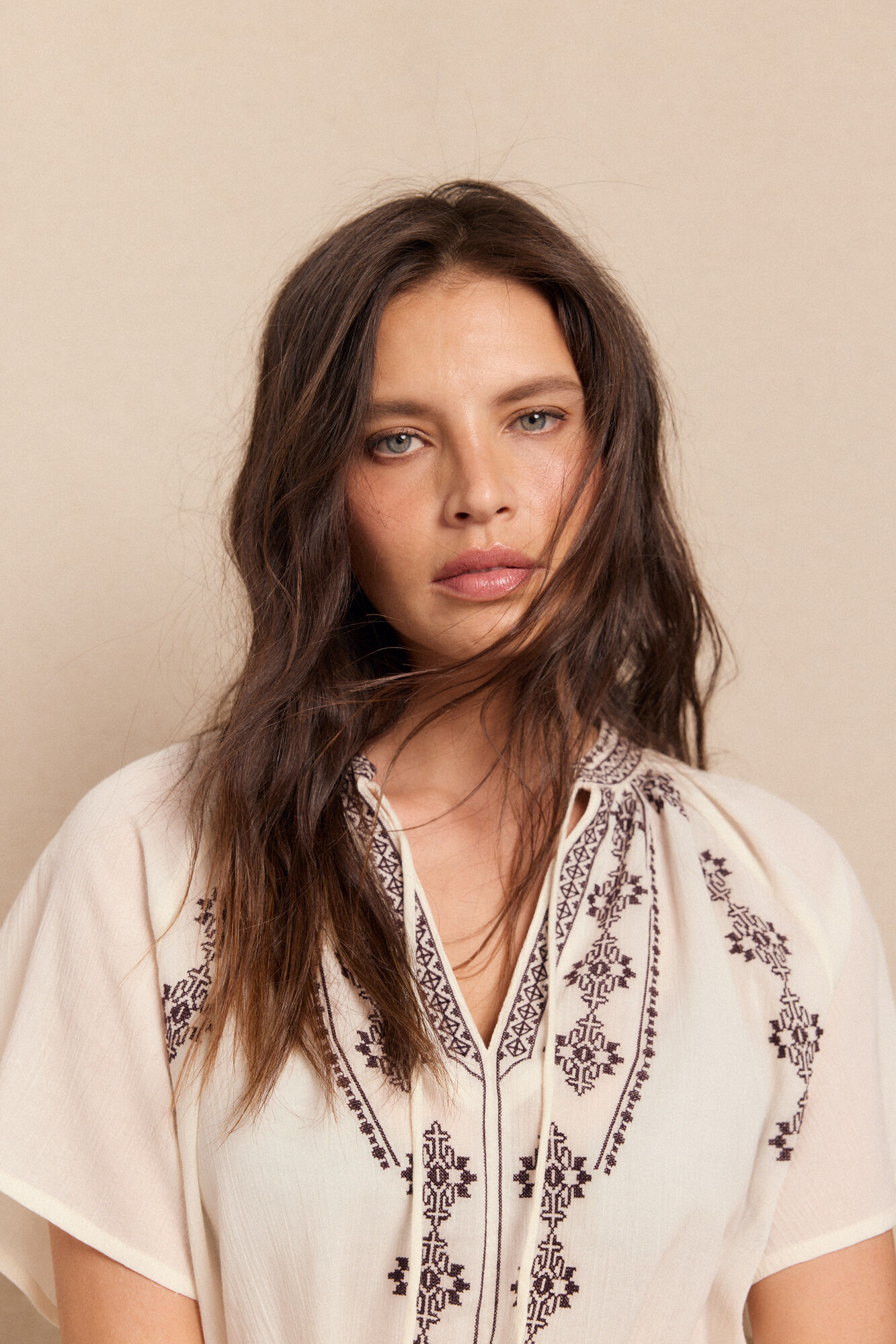 Slowlove Blusa con bordados