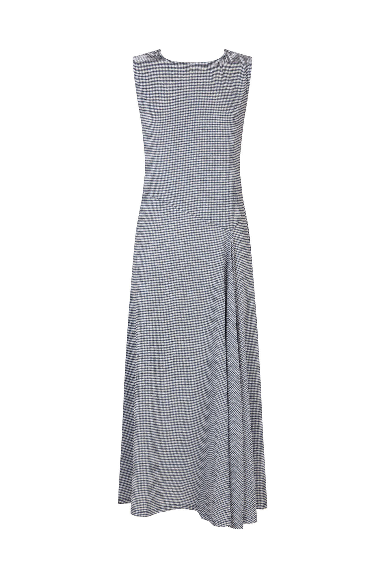 Cortefiel Vestido de estructura vichy Azul