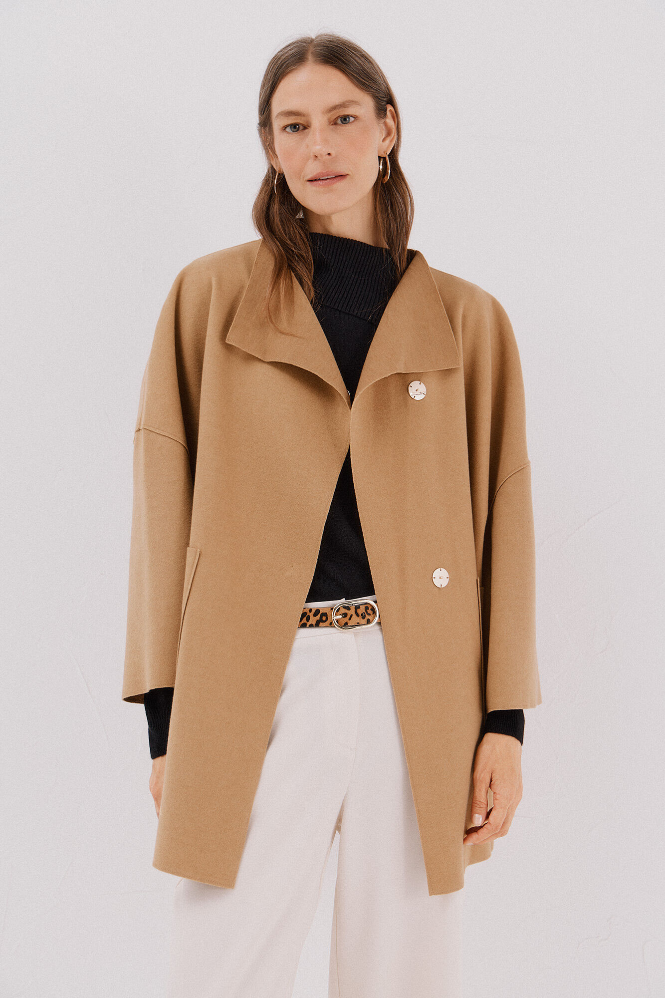 Cortefiel Abrigo capa de tejido ligero