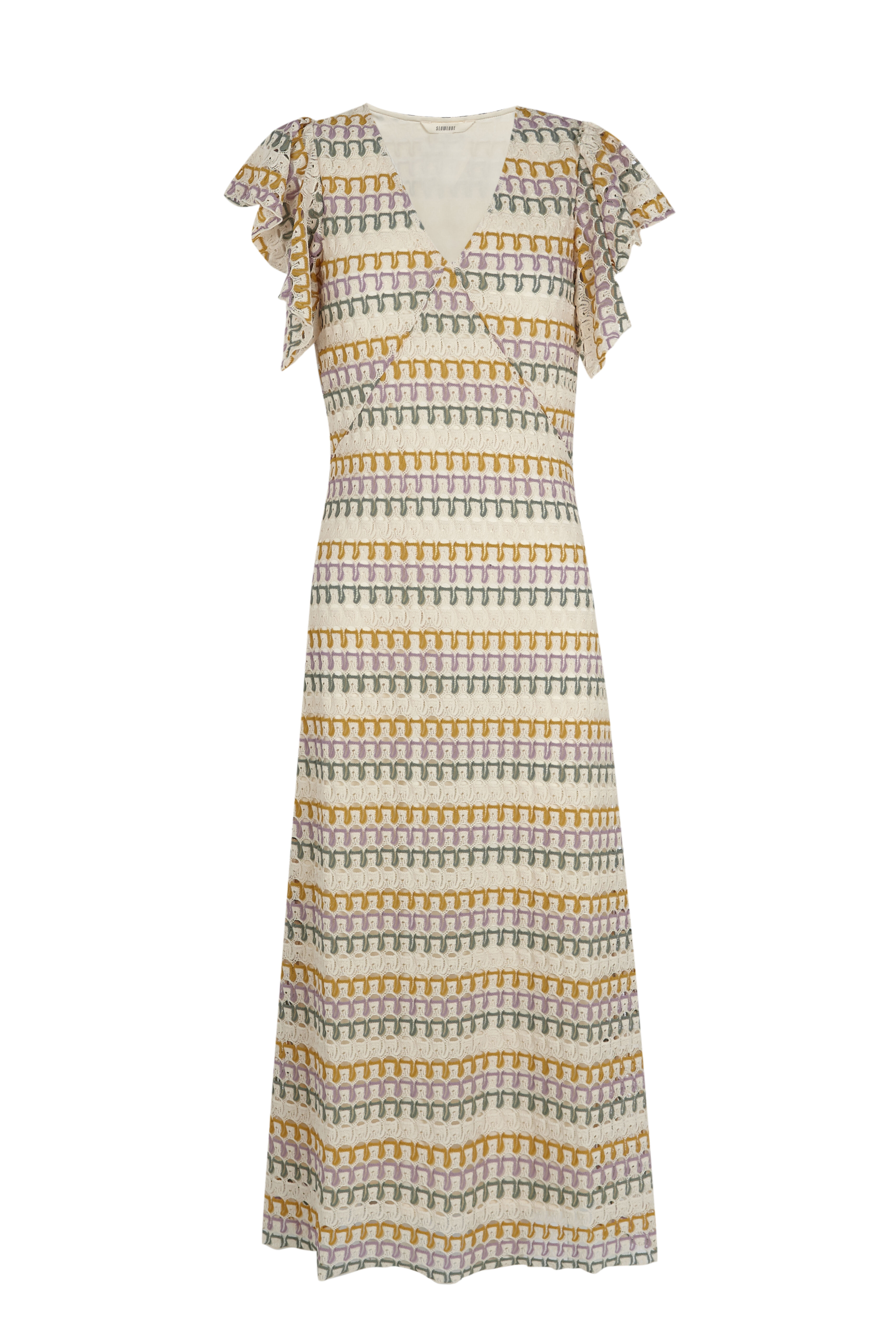 Slowlove Vestido estructura multicolor Naranja