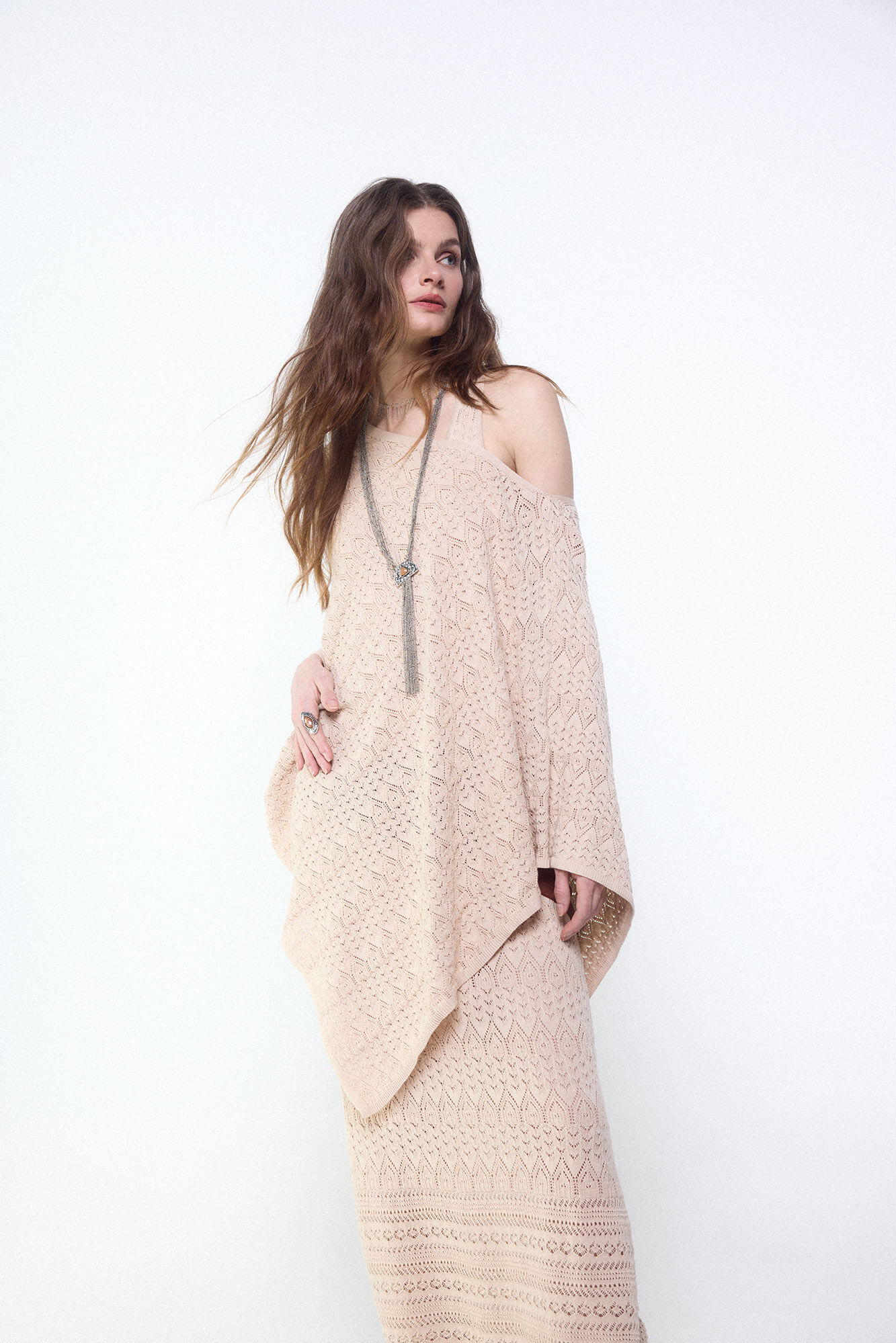 Slowlove Capa de punto calado