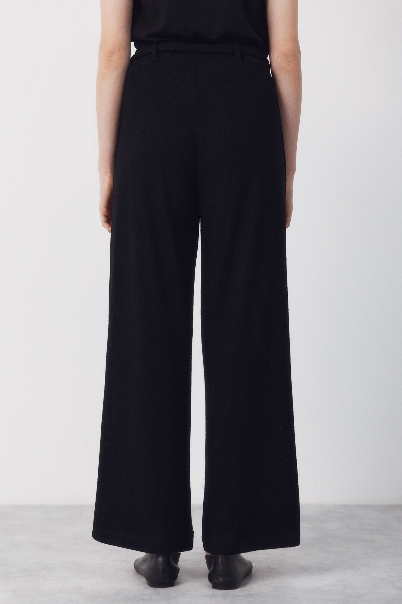 Cortefiel Pantal&oacute;n de punto r&uacute;stico Negro