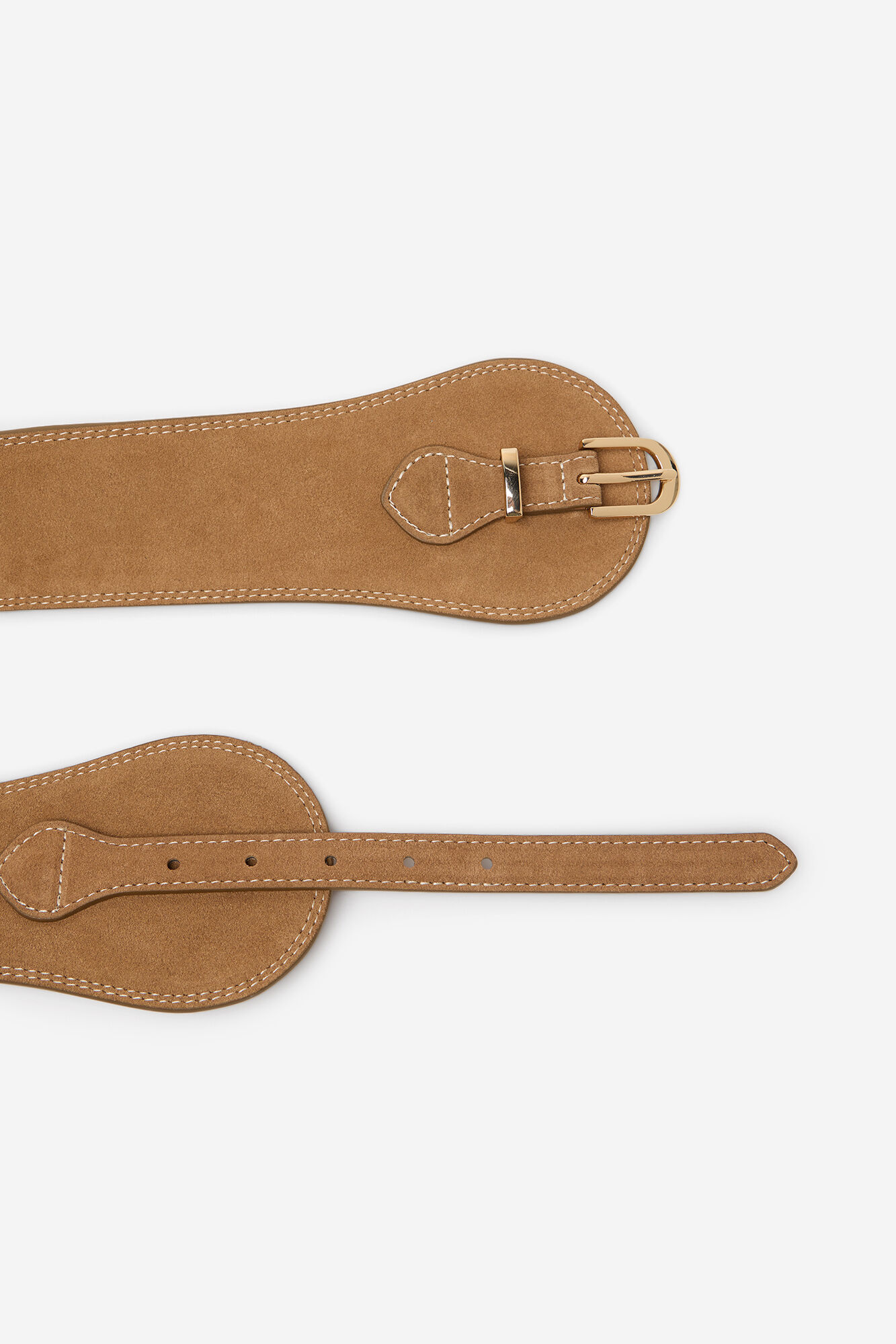 Cortefiel Cintur&oacute;n de serraje con lazo Marr&oacute;n