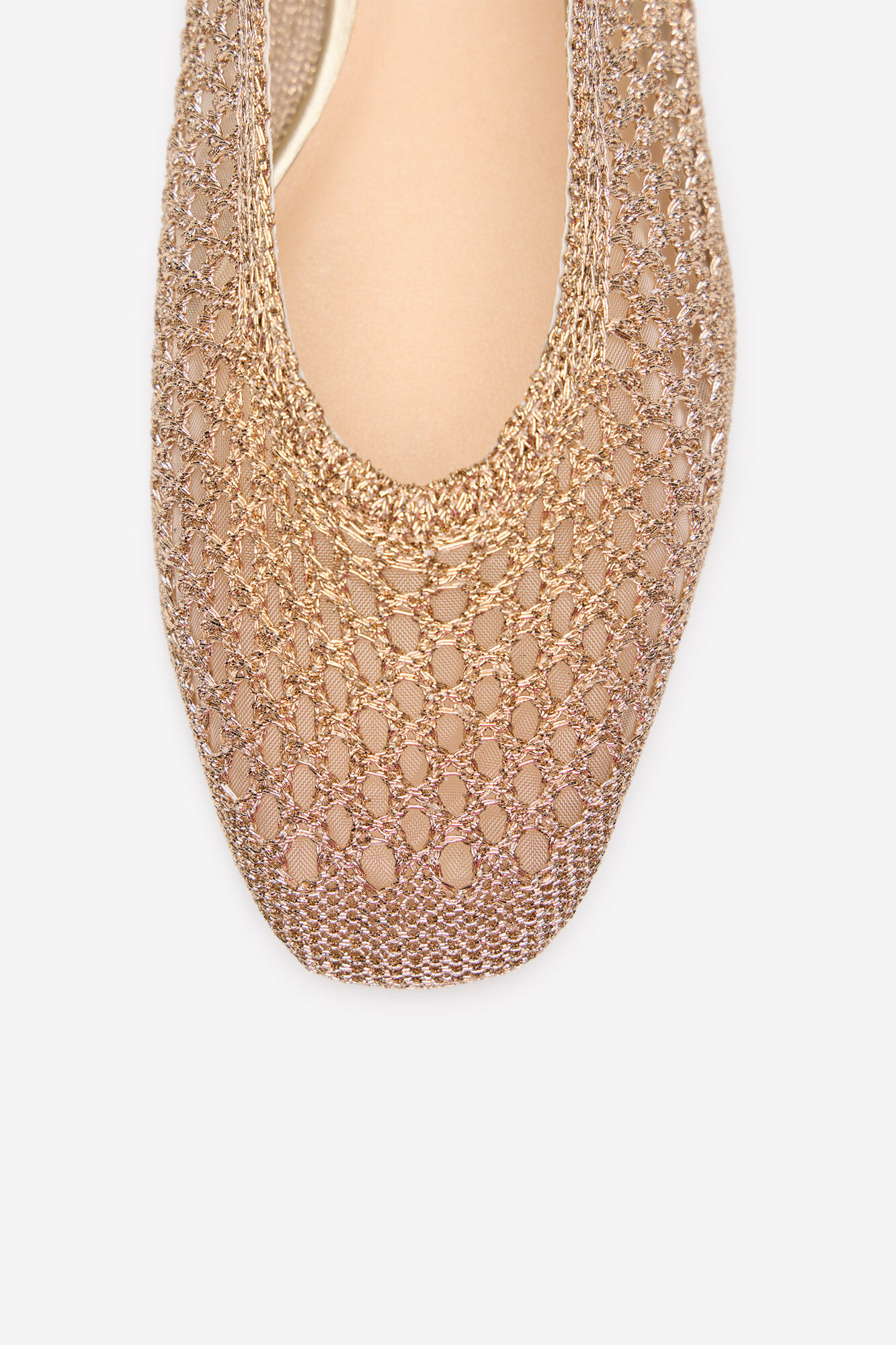 Cortefiel Bailarina con detalle de trenza Amarillo