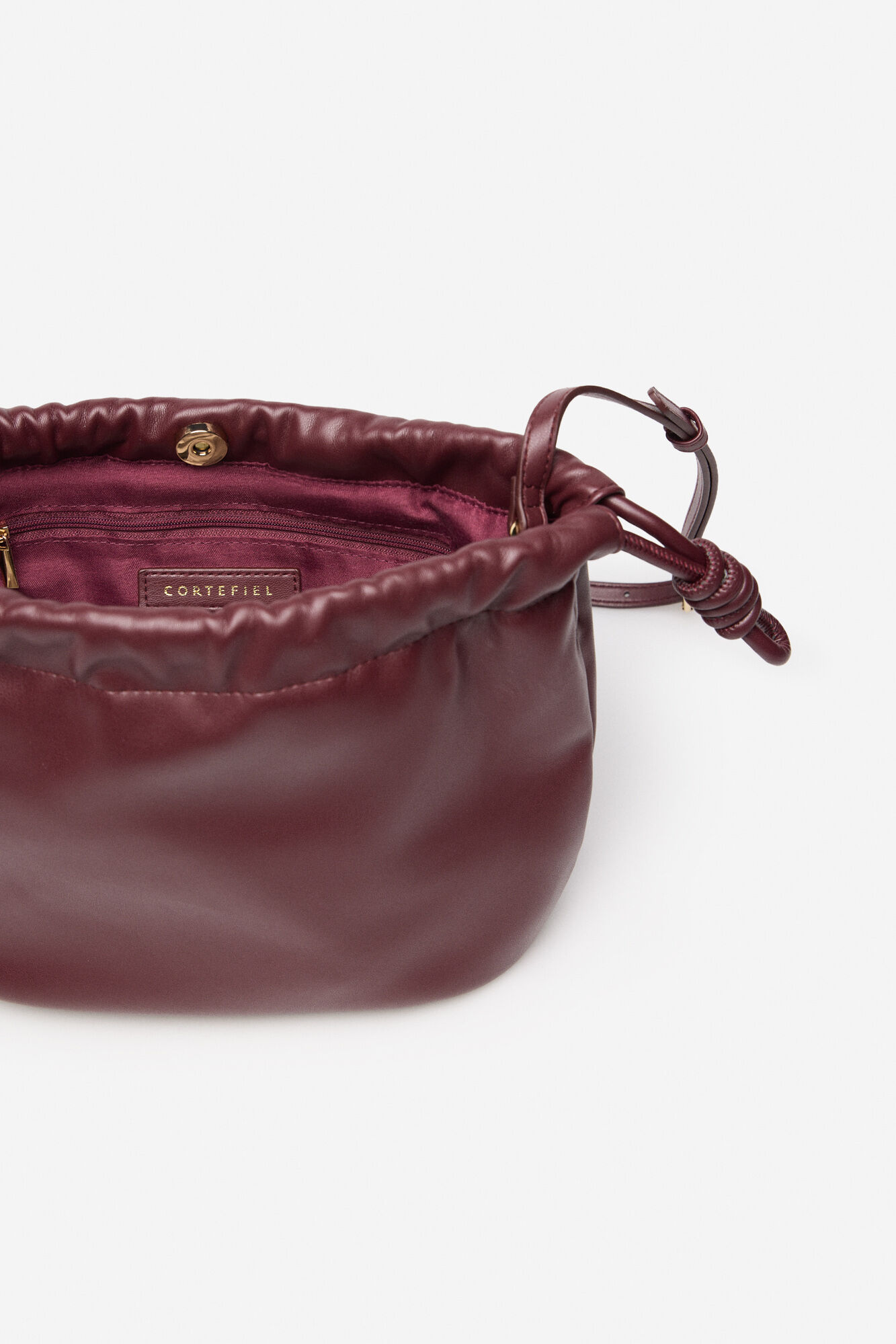 Cortefiel Bolso saco bandolera Granate