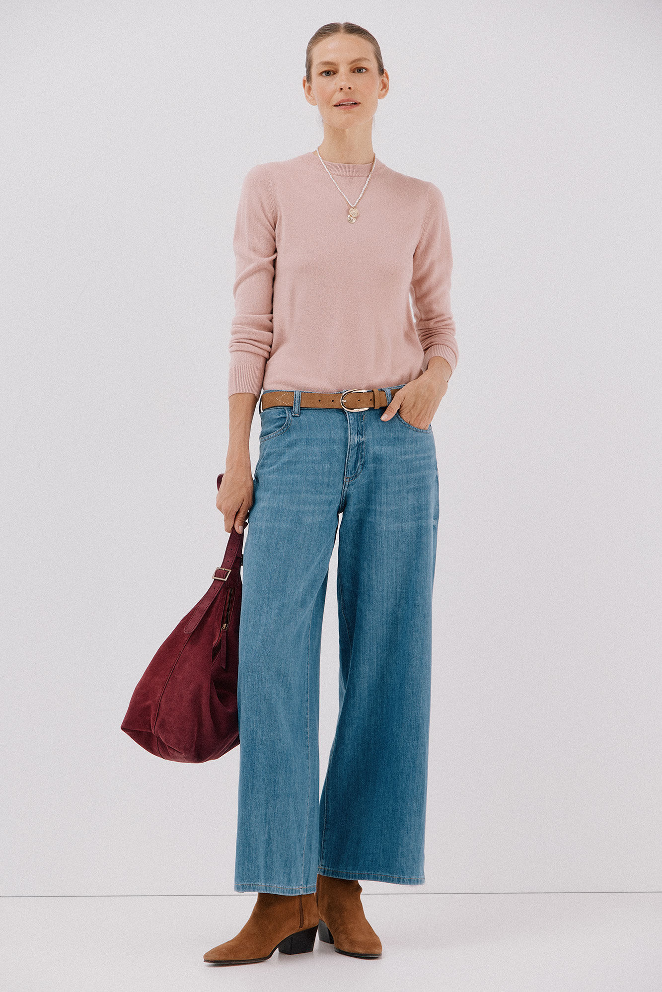 Cortefiel Su&eacute;ter tacto suave Rosa