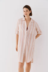 Cortefiel Caft&aacute;n camisero largo Coral