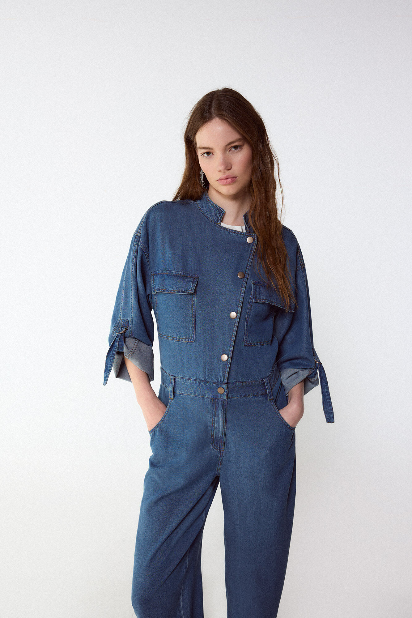 Slowlove Jumpsuit de mezclilla cargo