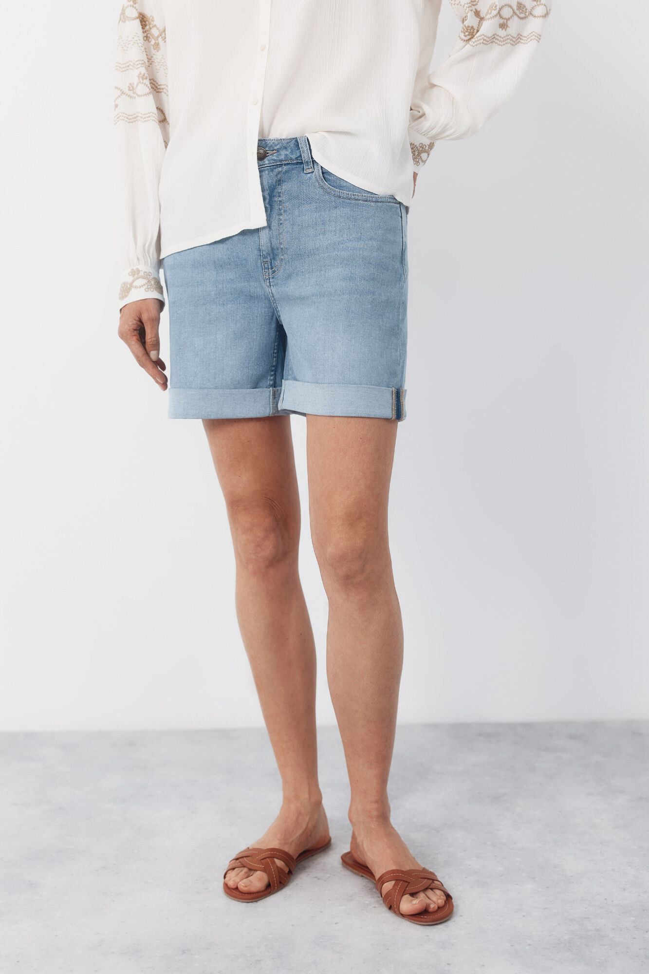 Cortefiel Shorts de mezclilla Azul marino
