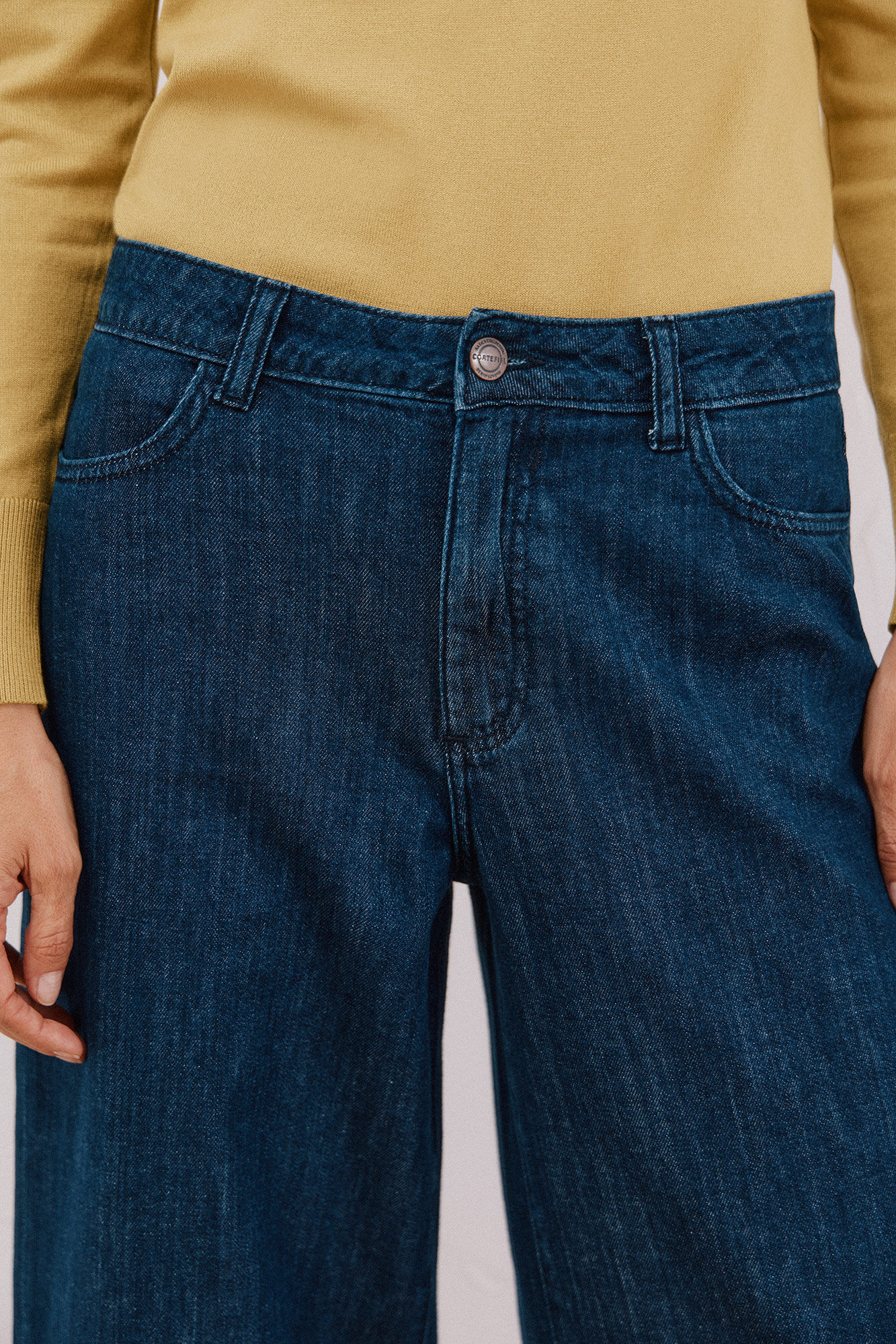 Cortefiel Jeans long palazzo  Azul