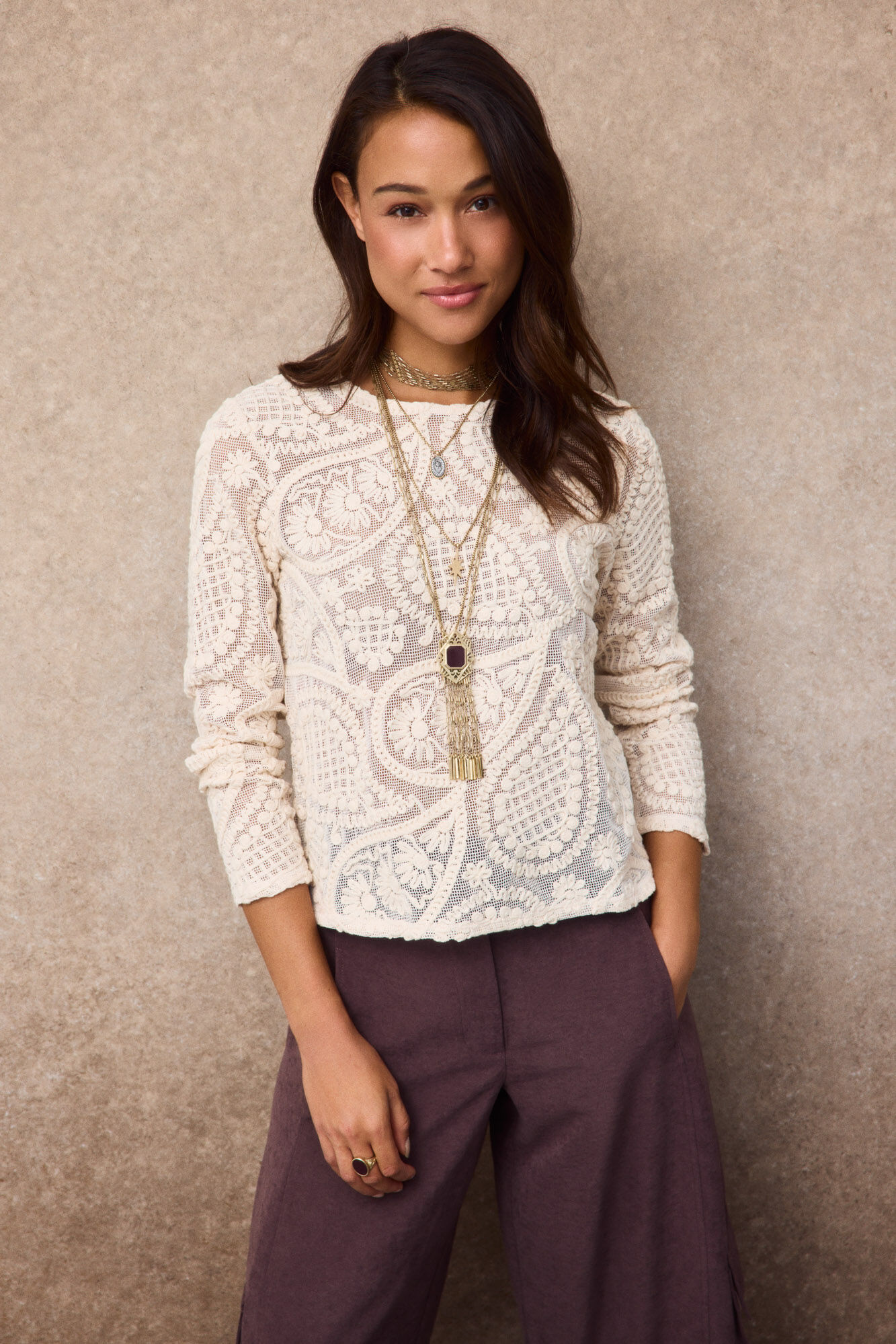 Slowlove Top crochet floral