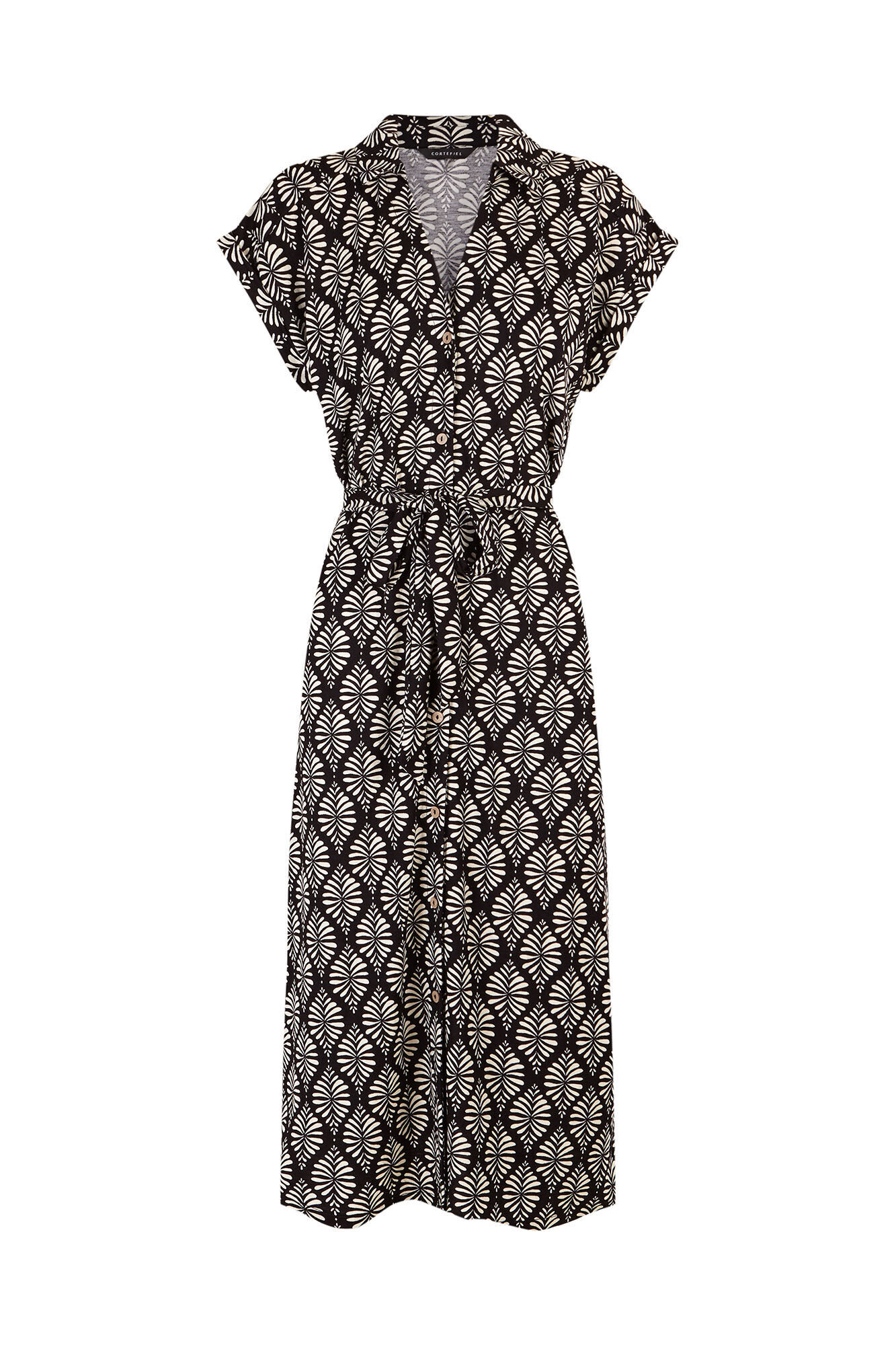 Cortefiel Vestido camisero Estampado gris