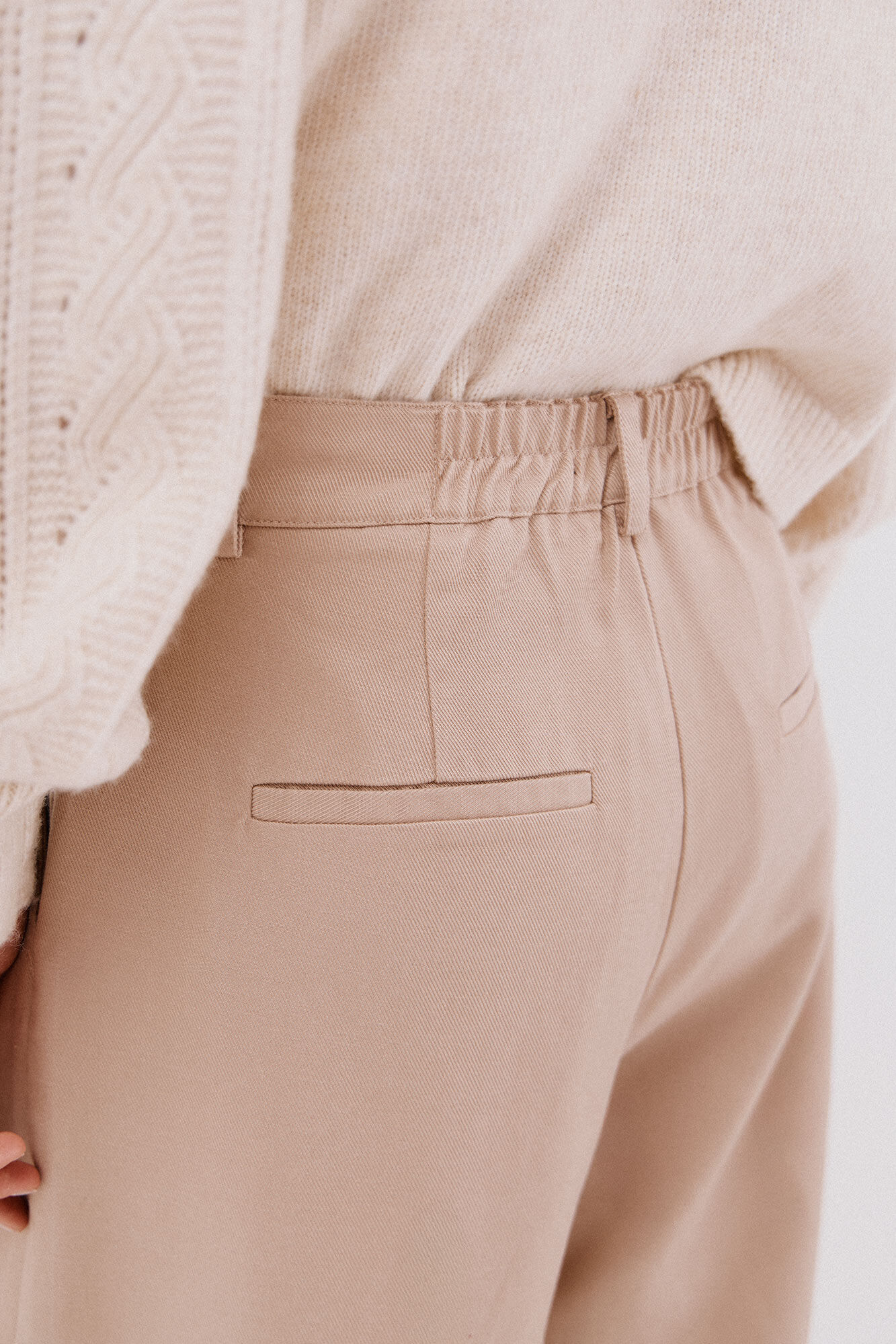 Cortefiel Pantal&oacute;n de sarga lavada Beige