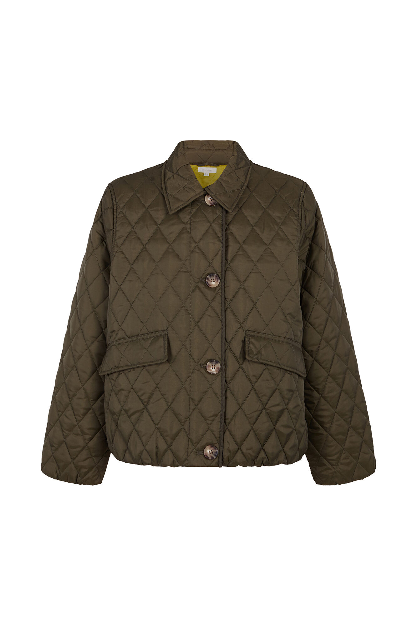 Cortefiel Anorak acolchado botones Kaki