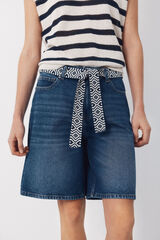 Cortefiel Bermudas de mezclilla Azul