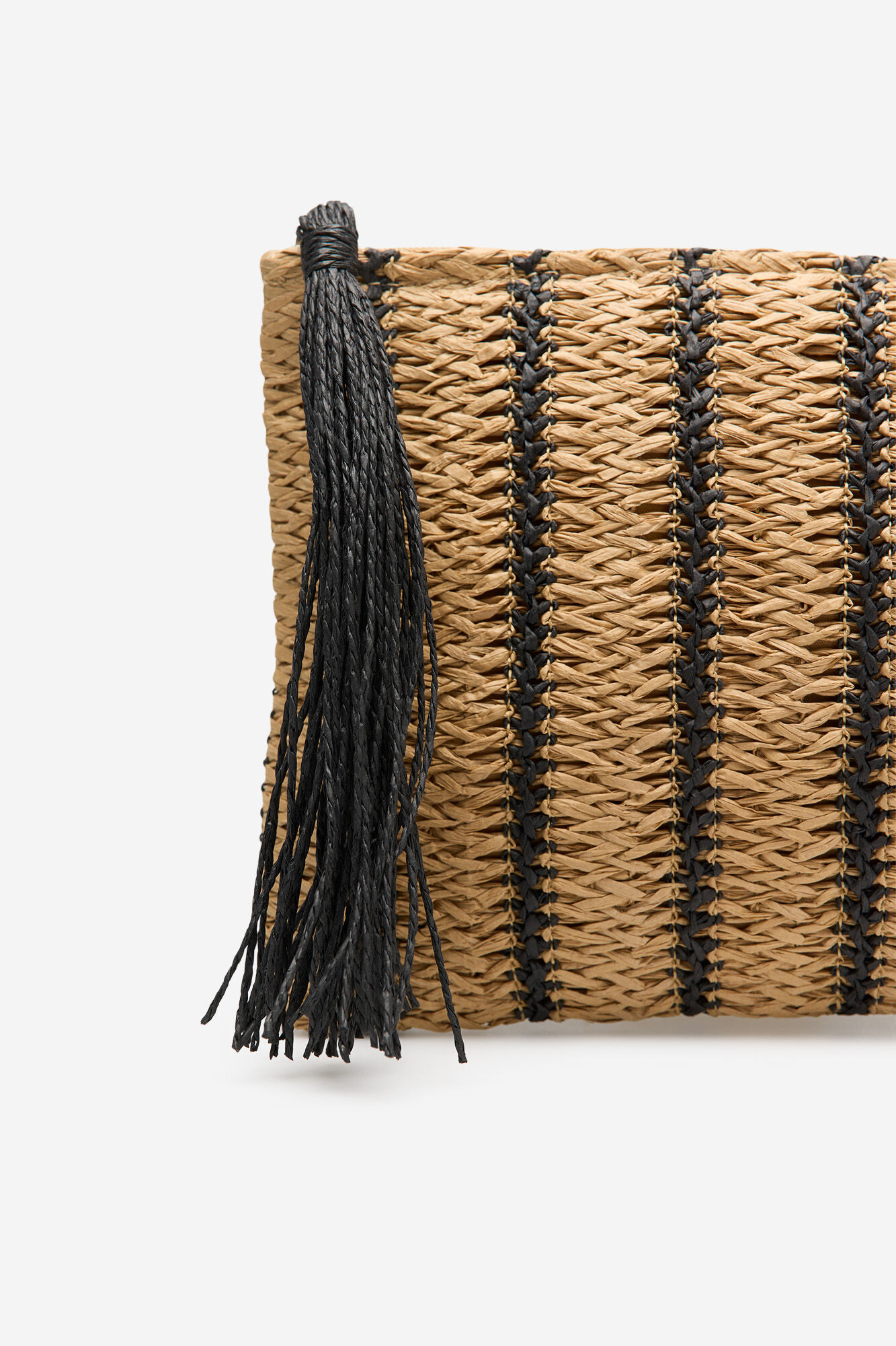 Cortefiel Cartera de mano tipo rafia