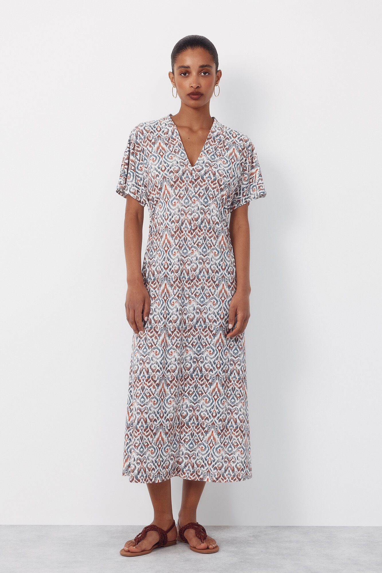 Cortefiel Vestido estampado Multicolor