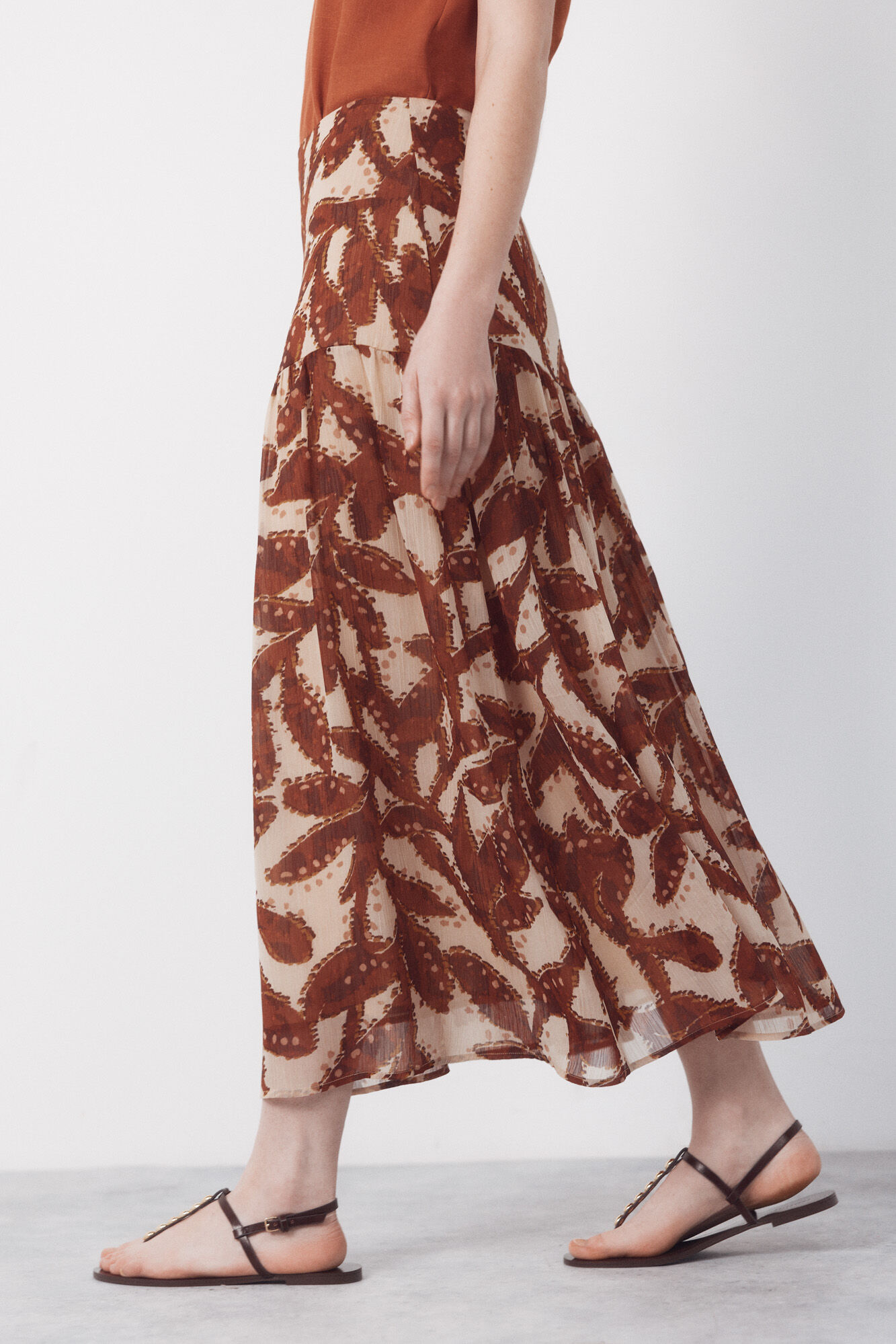 Cortefiel Falda estampada Estampado blanco