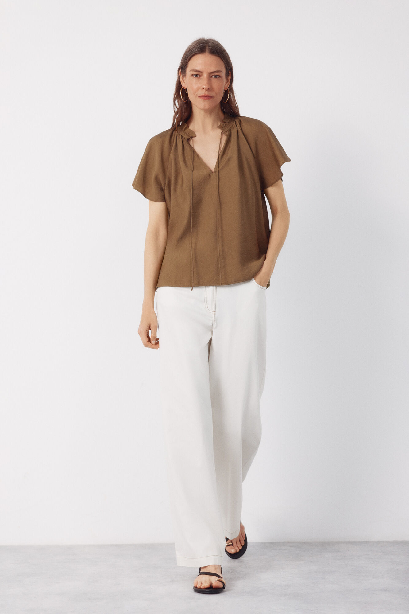 Cortefiel Blusa manga rangl&aacute;n