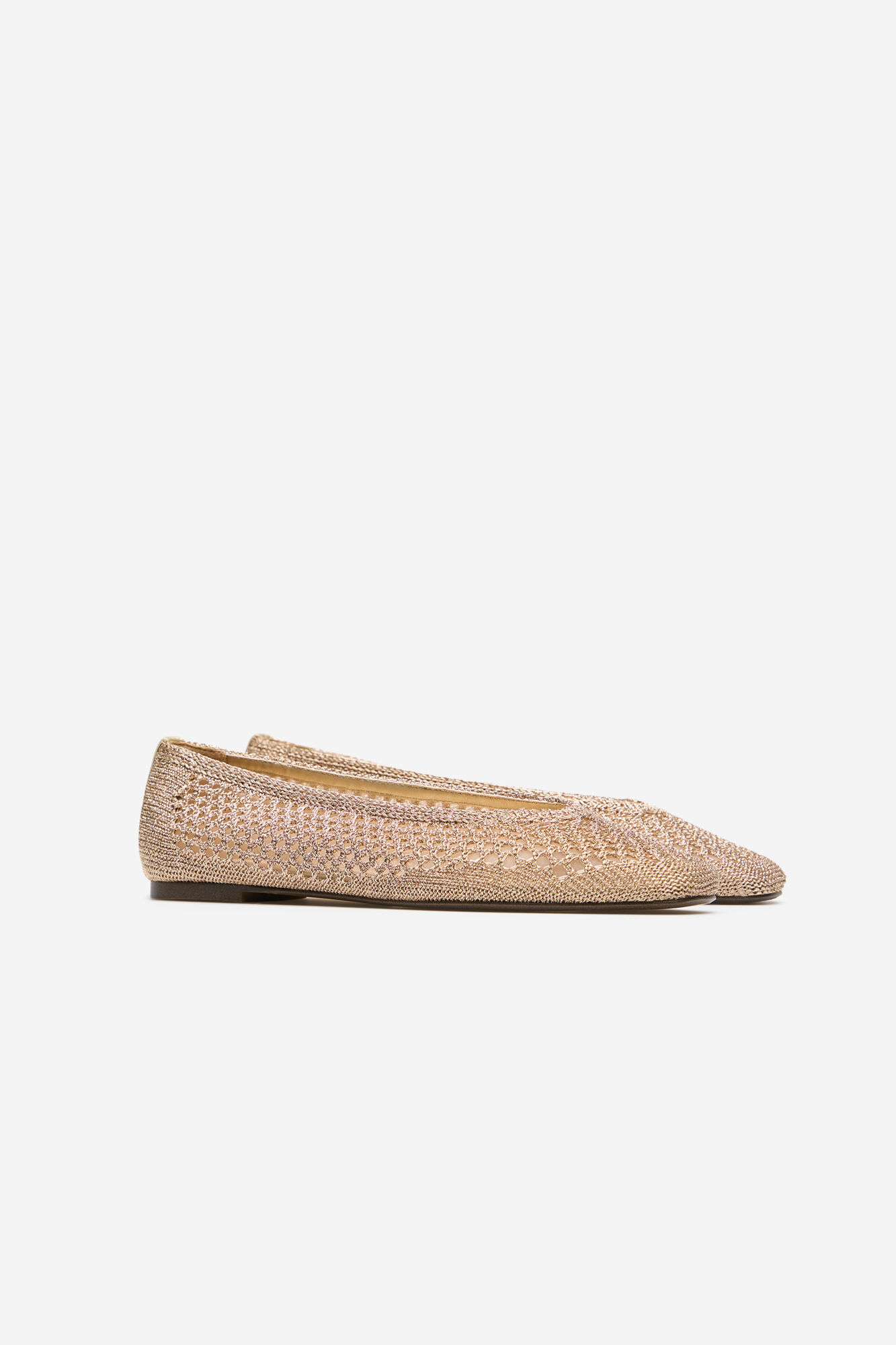 Cortefiel Bailarina con detalle de trenza Amarillo