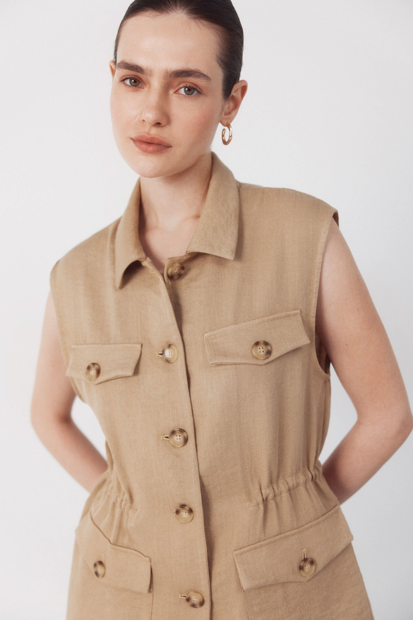 Cortefiel Chaleco r&uacute;stico Marr&oacute;n