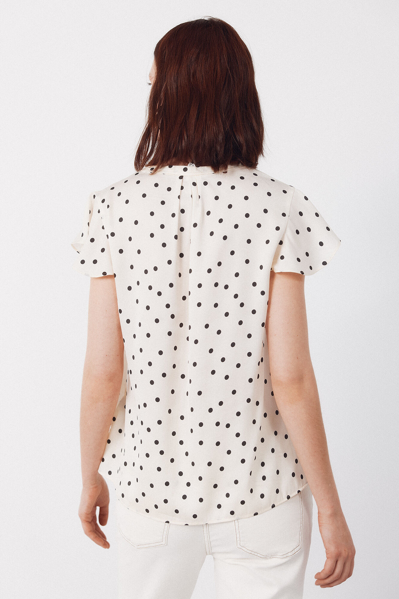 Cortefiel Blusa fluida de manga de vuelo Multicolor