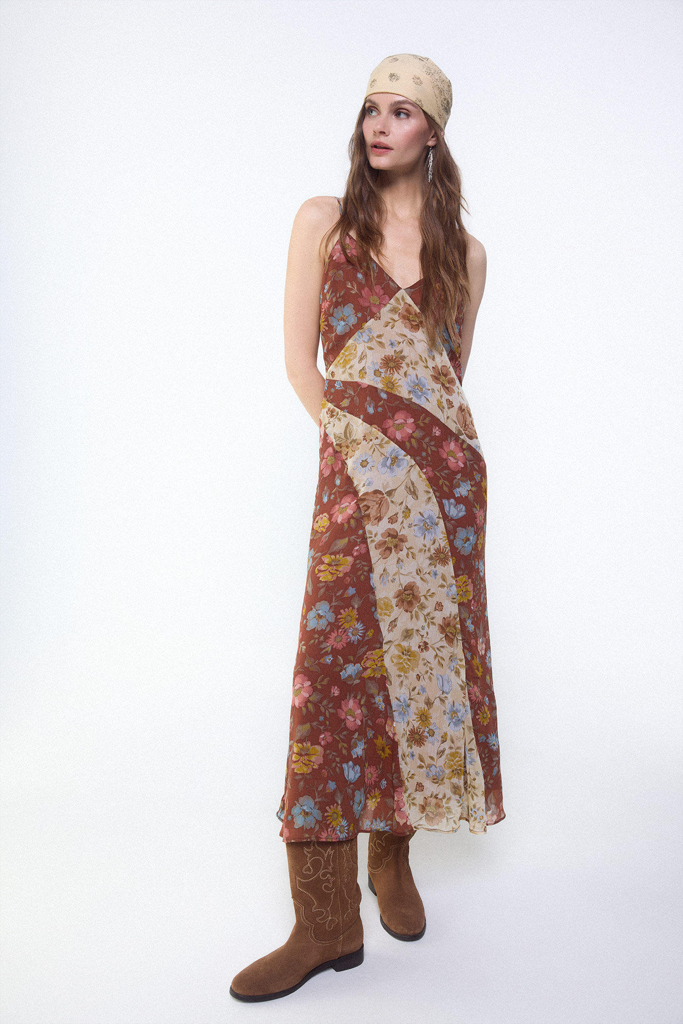 Slowlove Vestido estampado combinado Multicolor